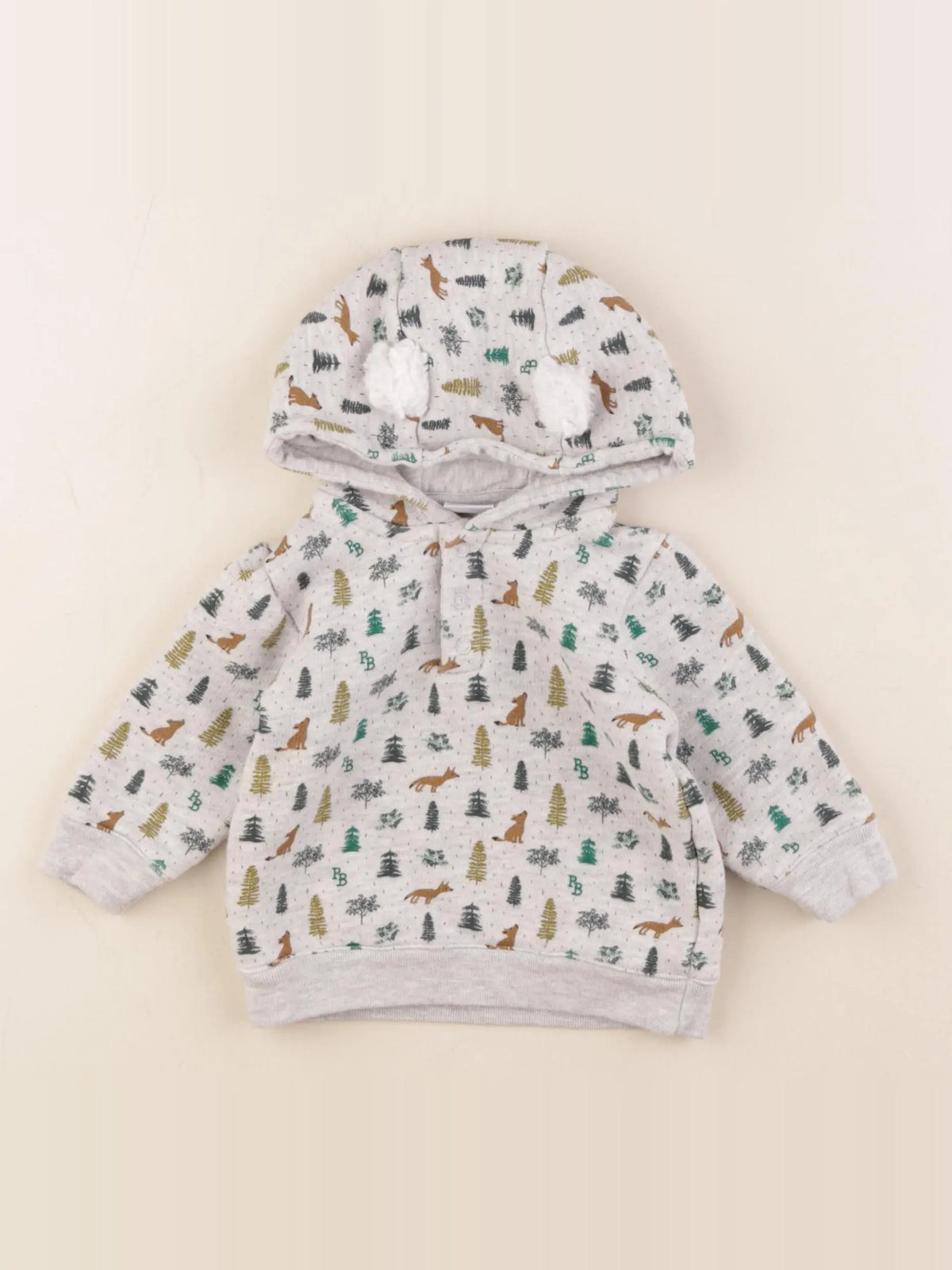 Petit Bateau - sweat gris - 6 mois