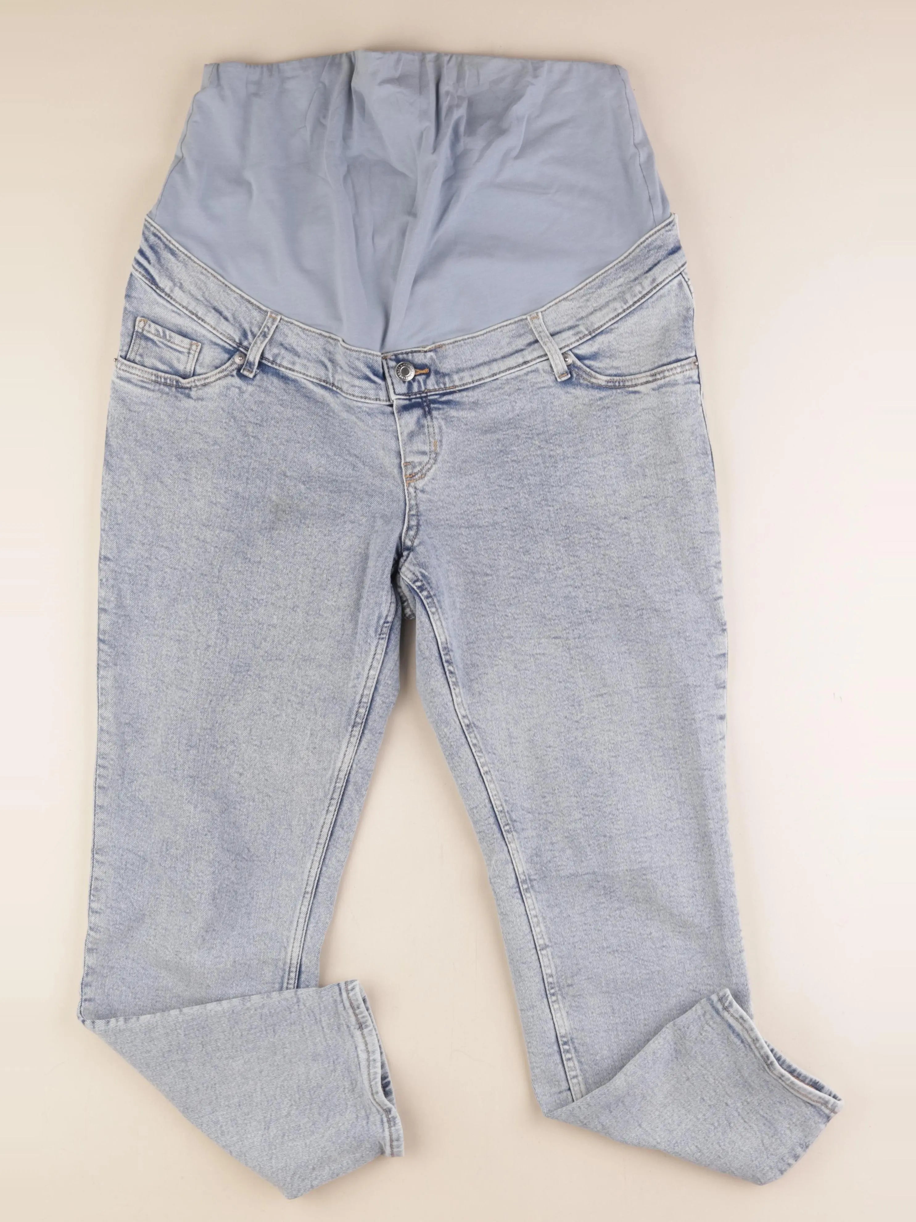 H&M - jean grossesse bleu - l