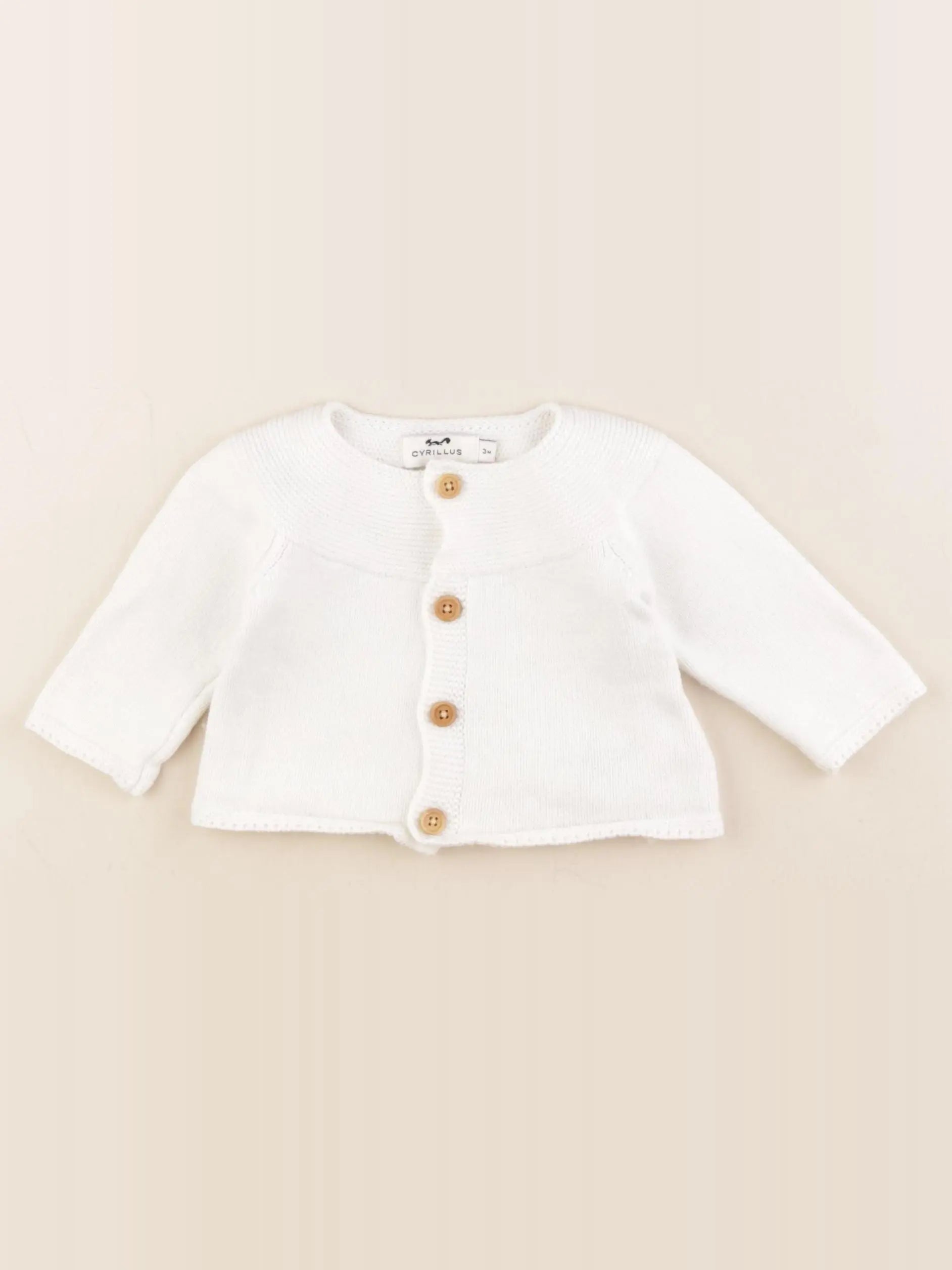 Cyrillus - gilet beige - 3 mois