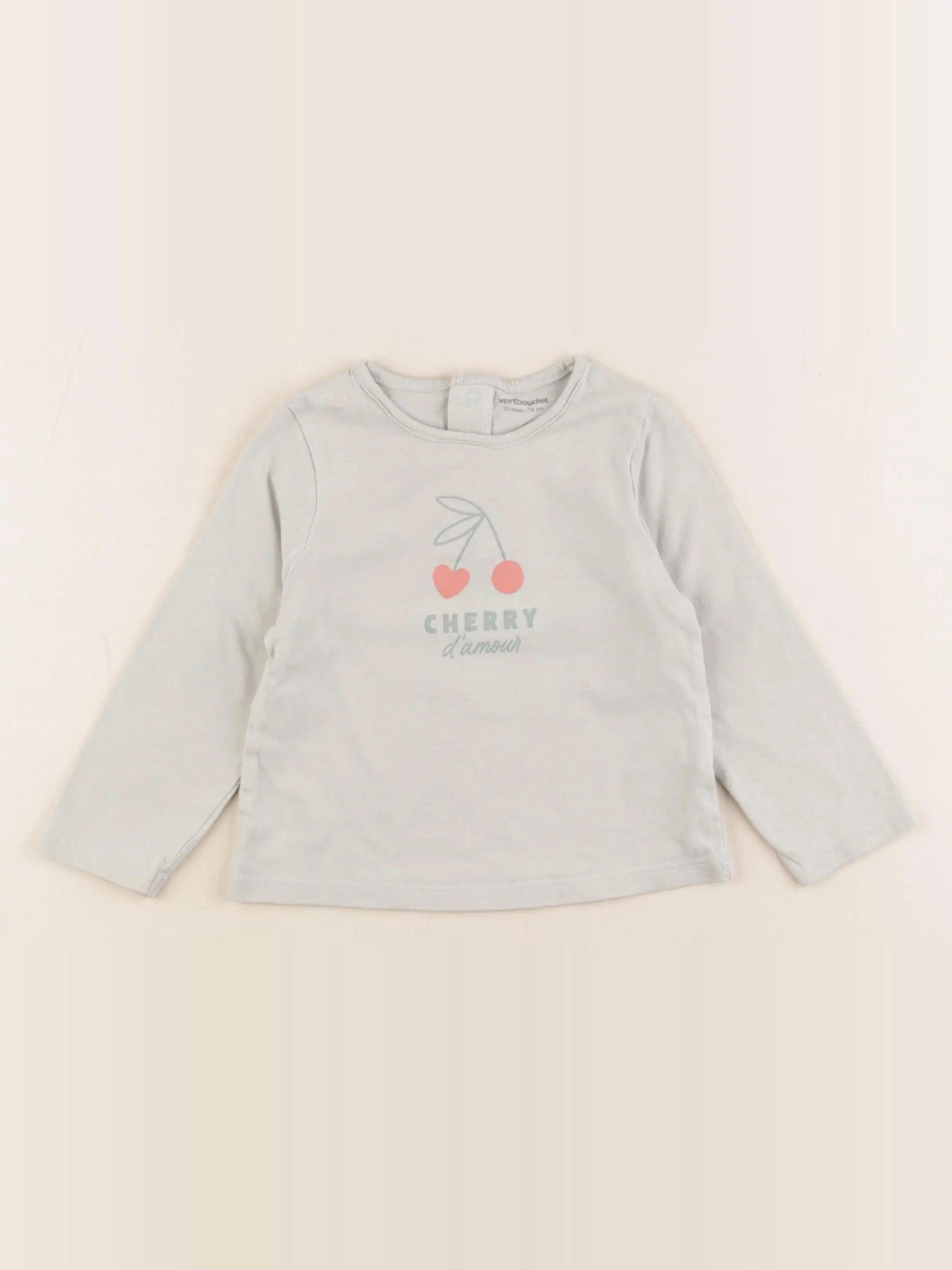 Vertbaudet - tee-shirt vert - 12 mois