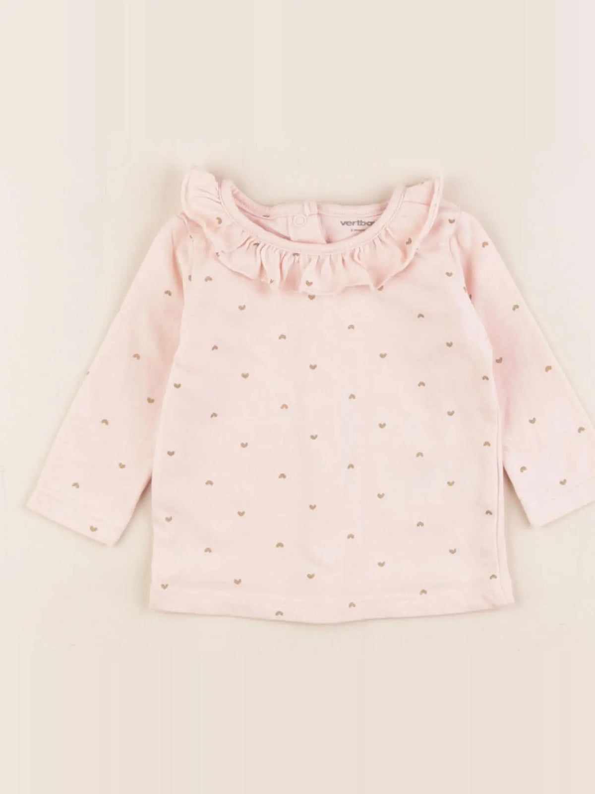 Vertbaudet - tee-shirt rose - 3 mois