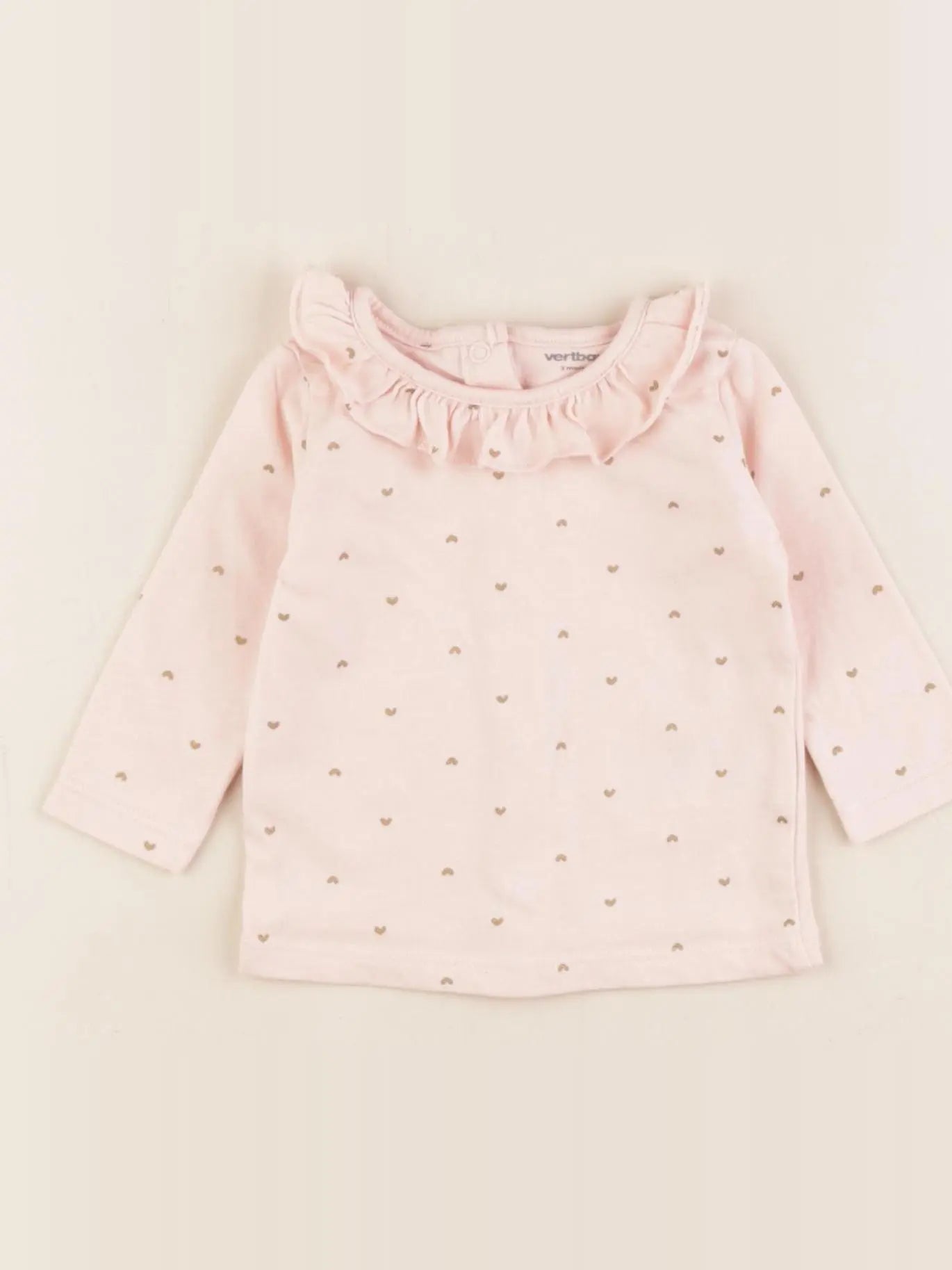 Vertbaudet - tee-shirt rose - 3 mois