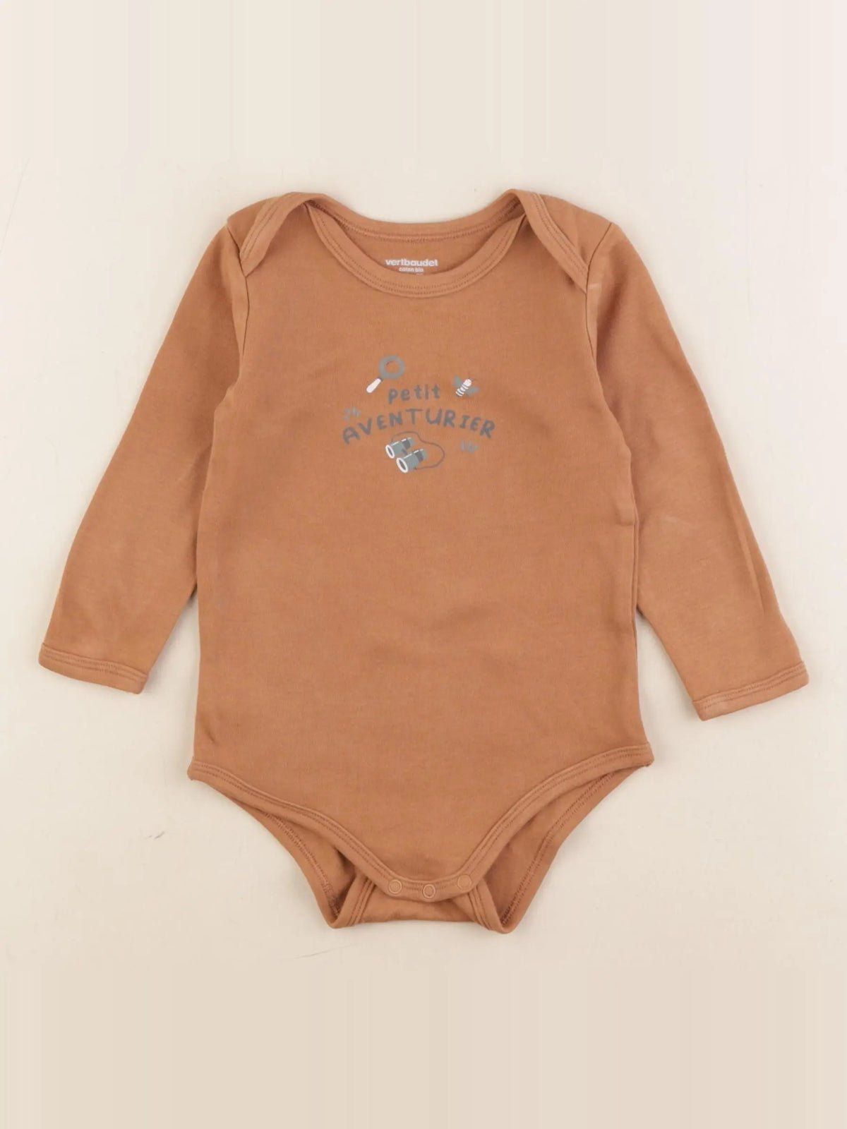 Vertbaudet - body marron - 24 mois