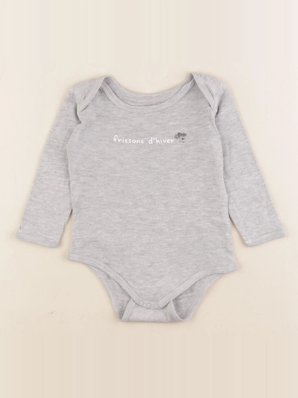Vertbaudet - body gris - 12 mois