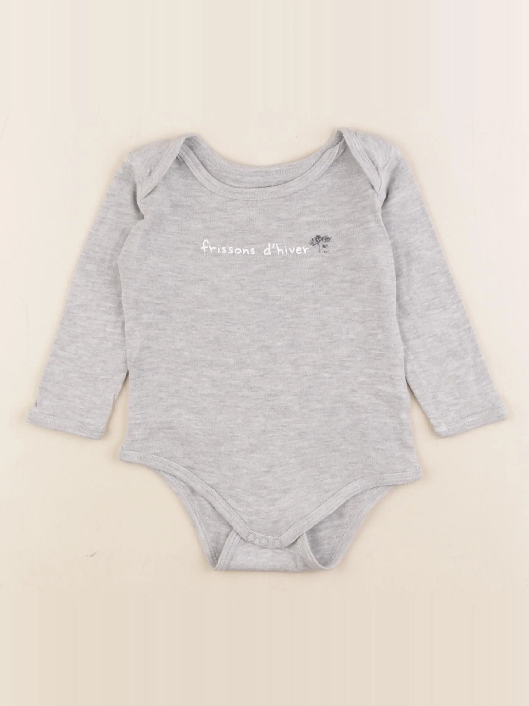 Vertbaudet - body gris - 12 mois
