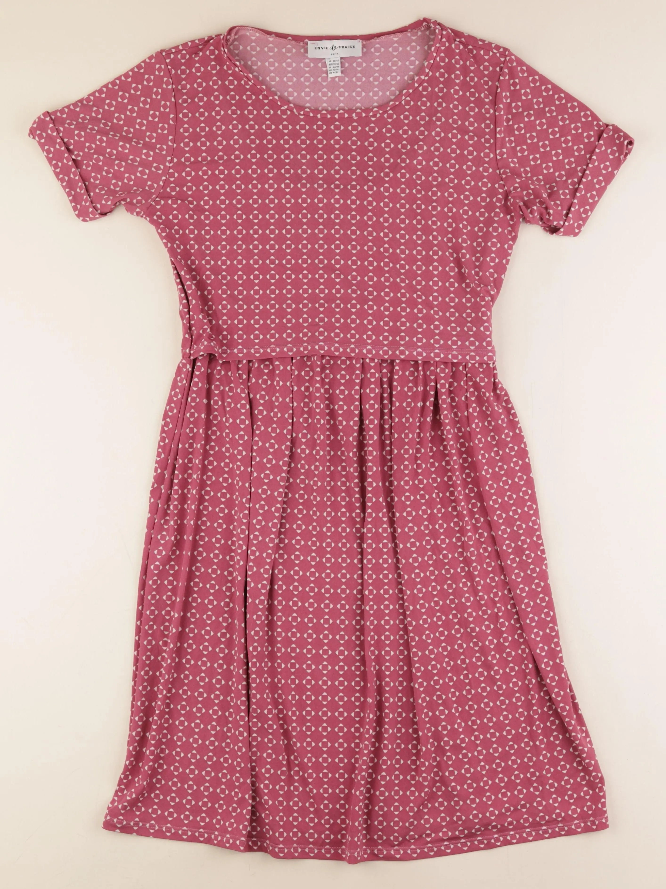 Envie de fraise - robe grossesse, allaitement rose - 40 à 42