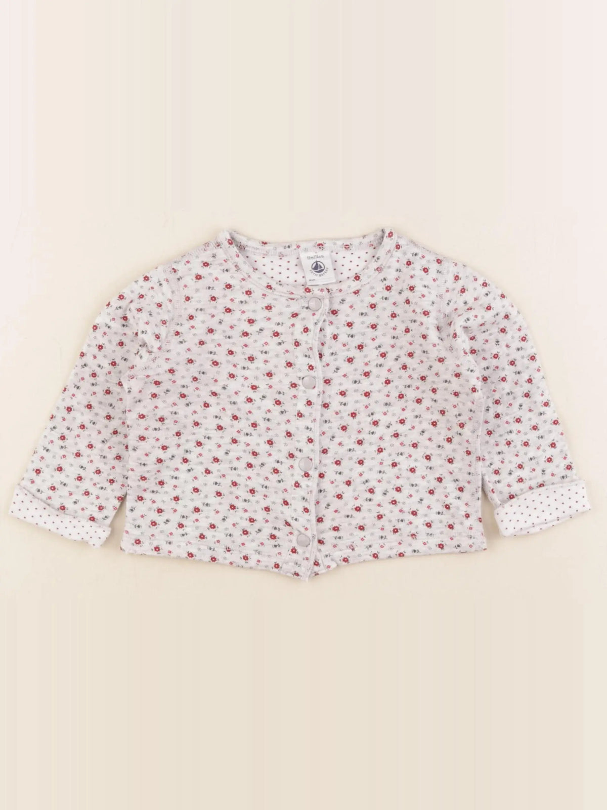Petit Bateau - gilet gris - 12 mois