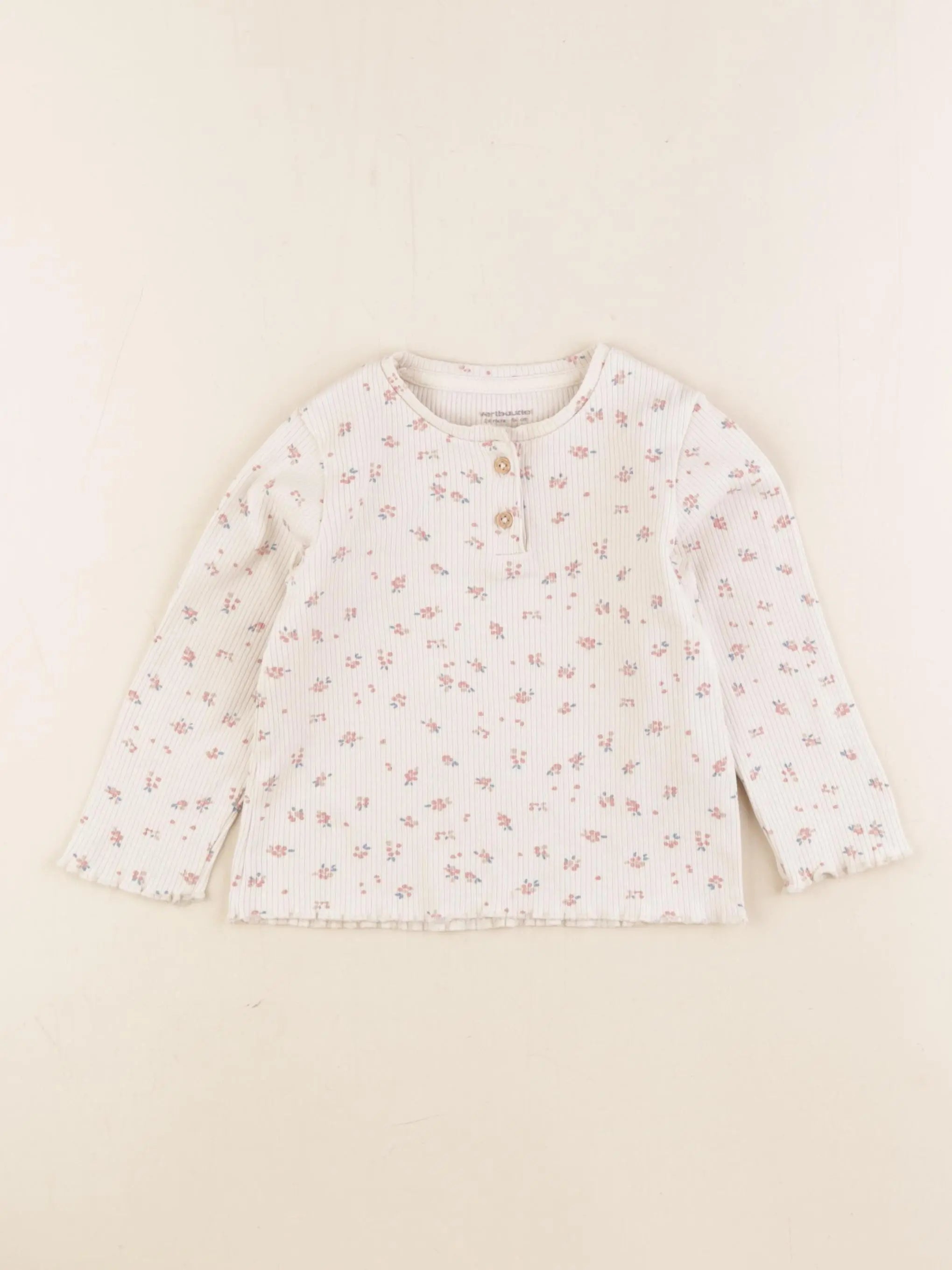 Vertbaudet - tee-shirt beige - 24 mois