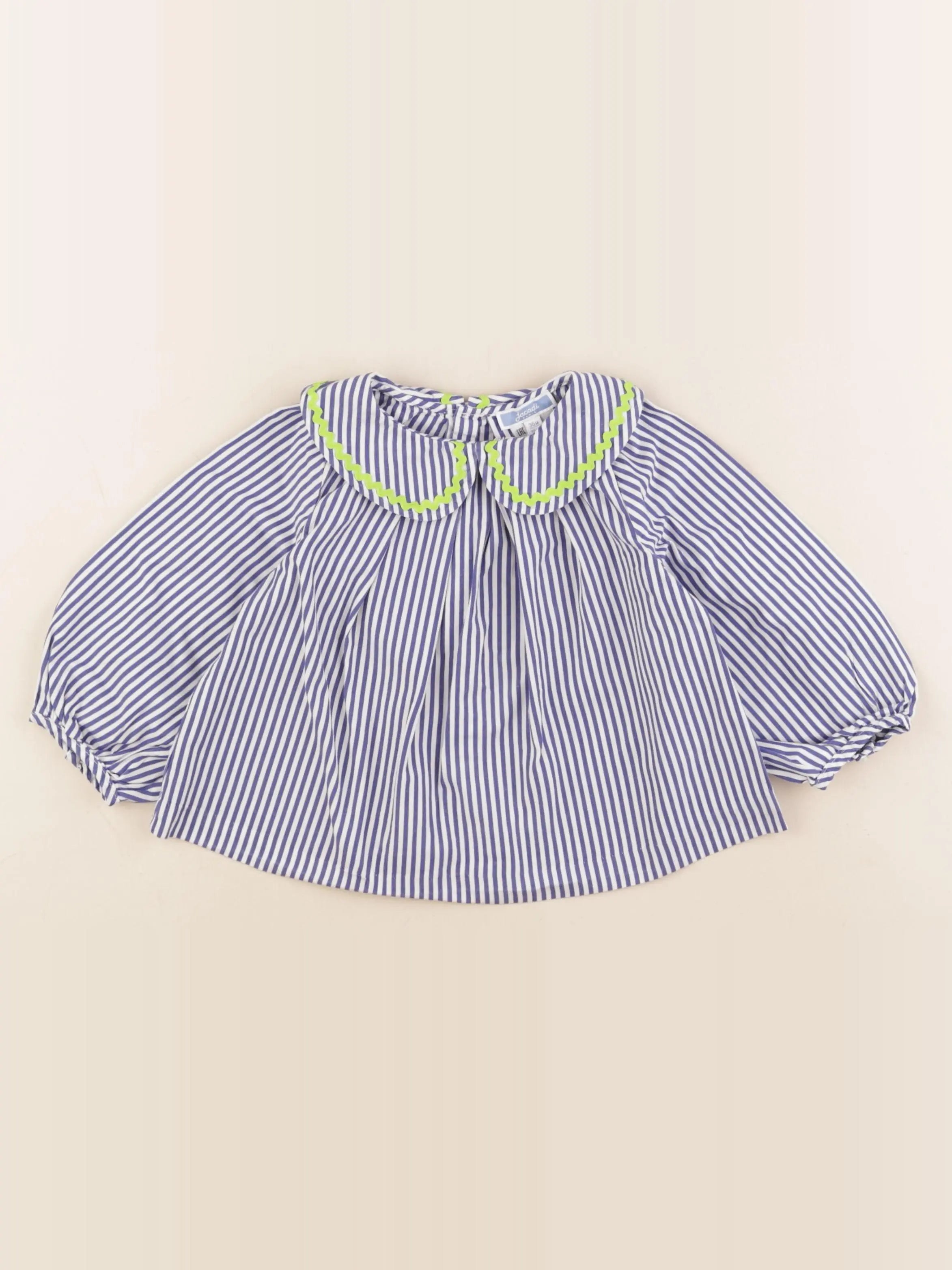 Jacadi - blouse blanc, bleu - 36 mois