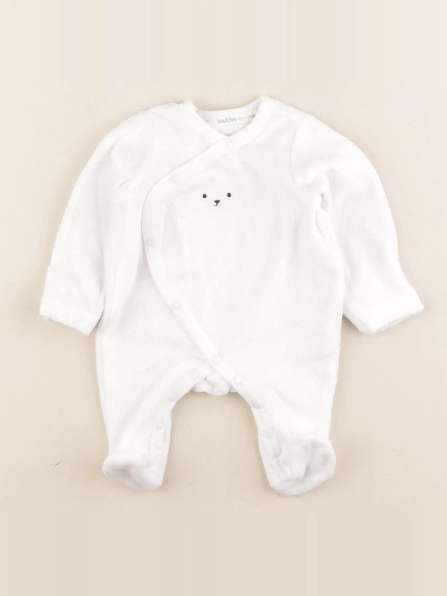 Boutchou - pyjama velours blanc - Prématuré