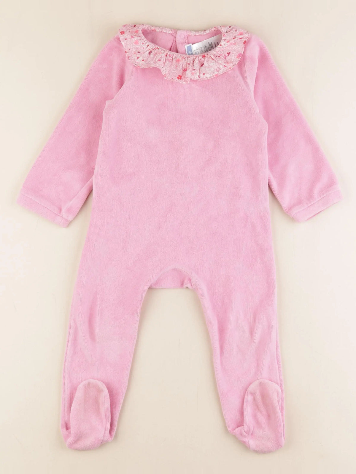 Jacadi - pyjama velours rose - 24 mois