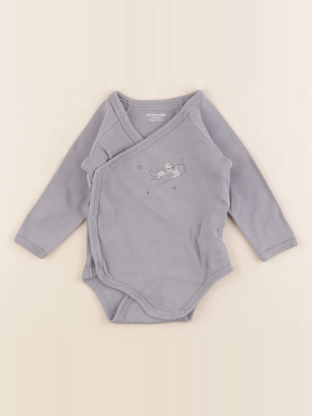 Vertbaudet - body bleu - 6 mois