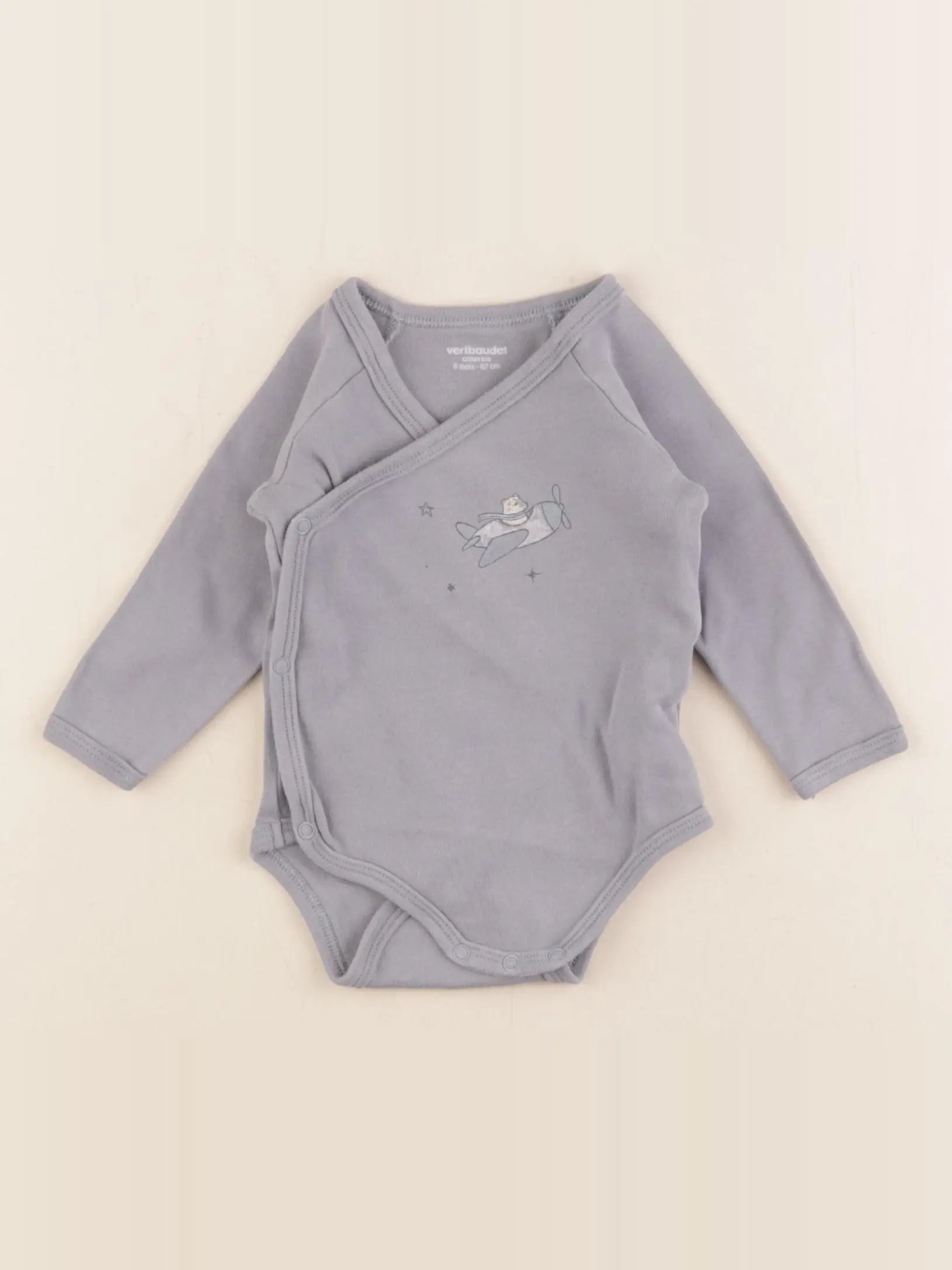 Vertbaudet - body bleu - 6 mois