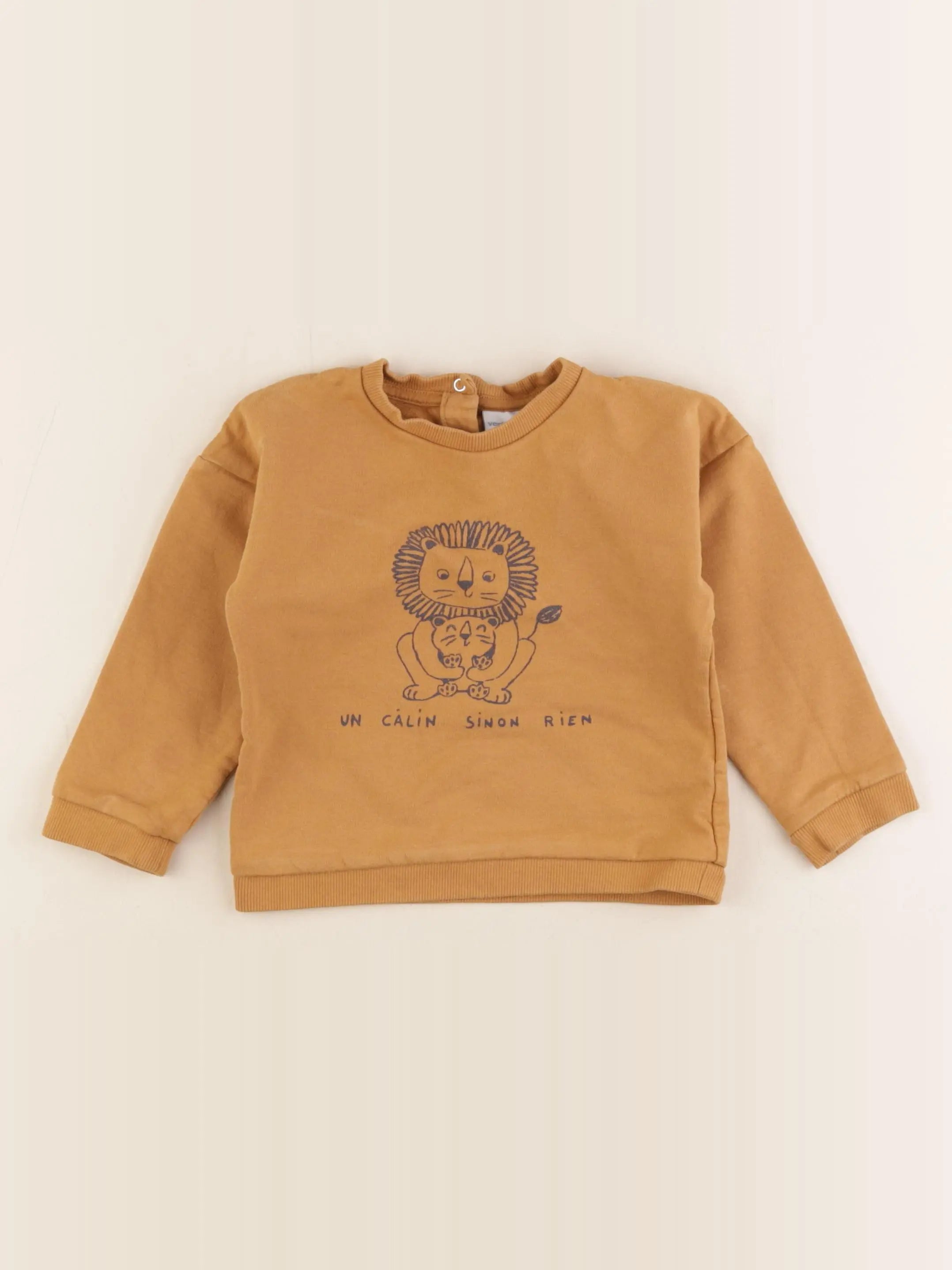 Vertbaudet - sweat marron - 36 mois