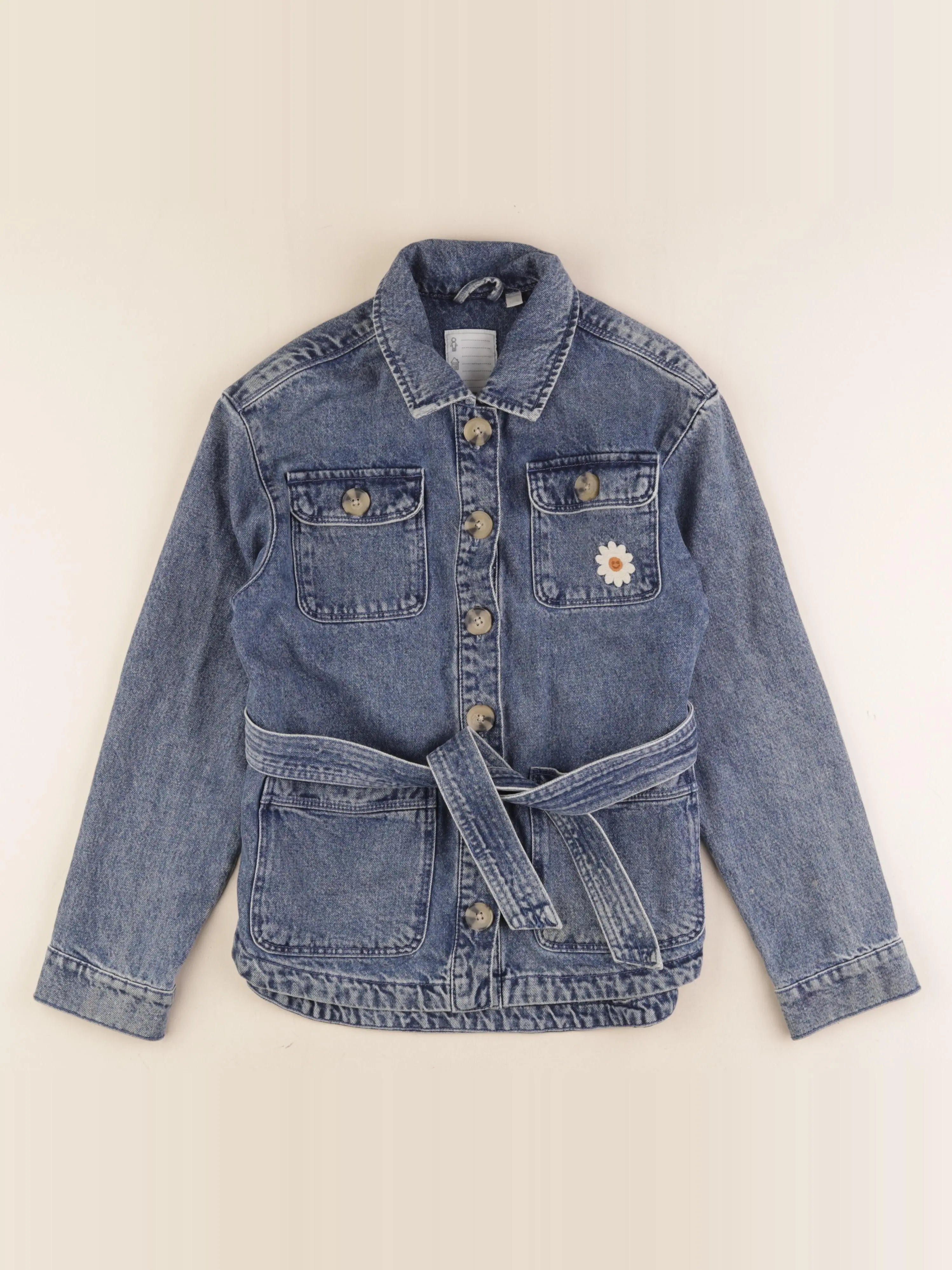 Vertbaudet - veste imprimé au dos bleu - 12 ans