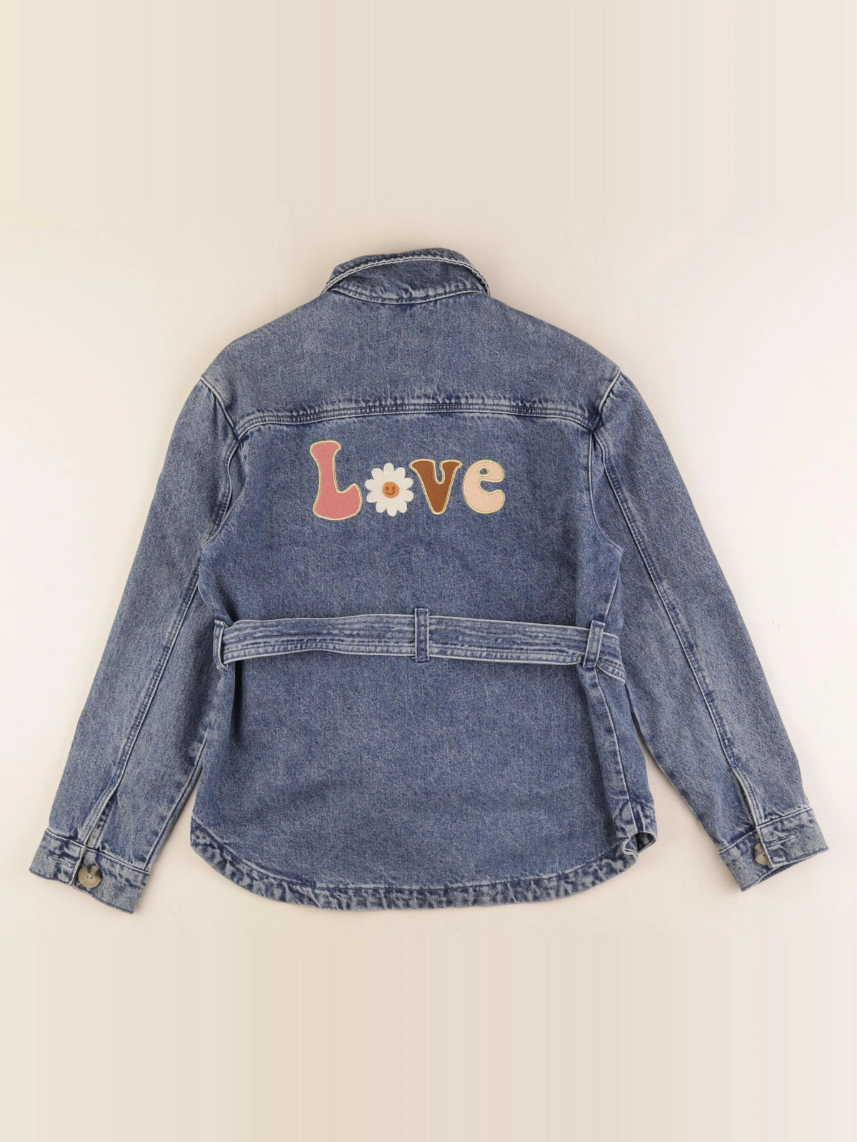 Vertbaudet - veste imprimé au dos bleu - 12 ans