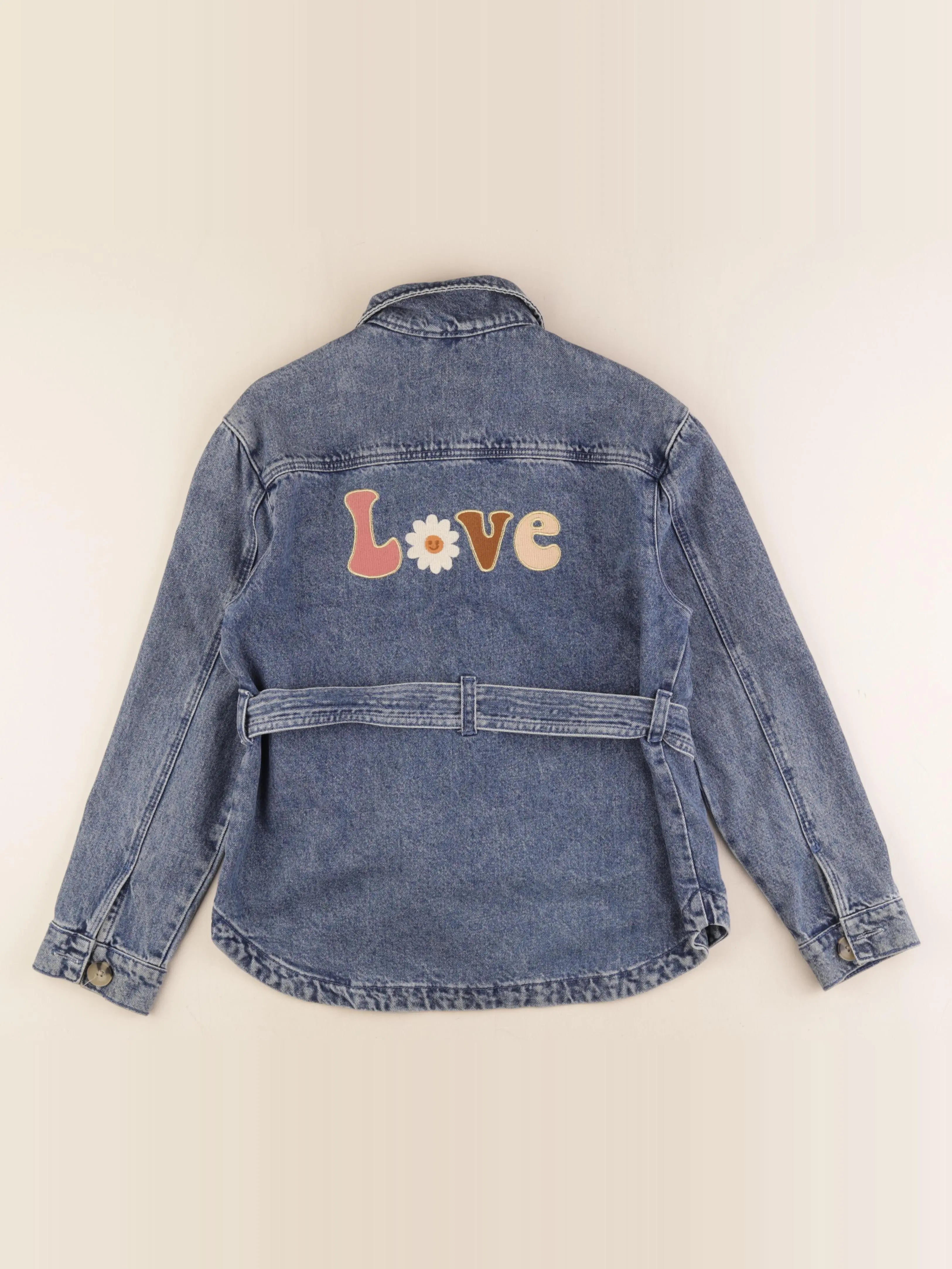 Vertbaudet - veste imprimé au dos bleu - 12 ans