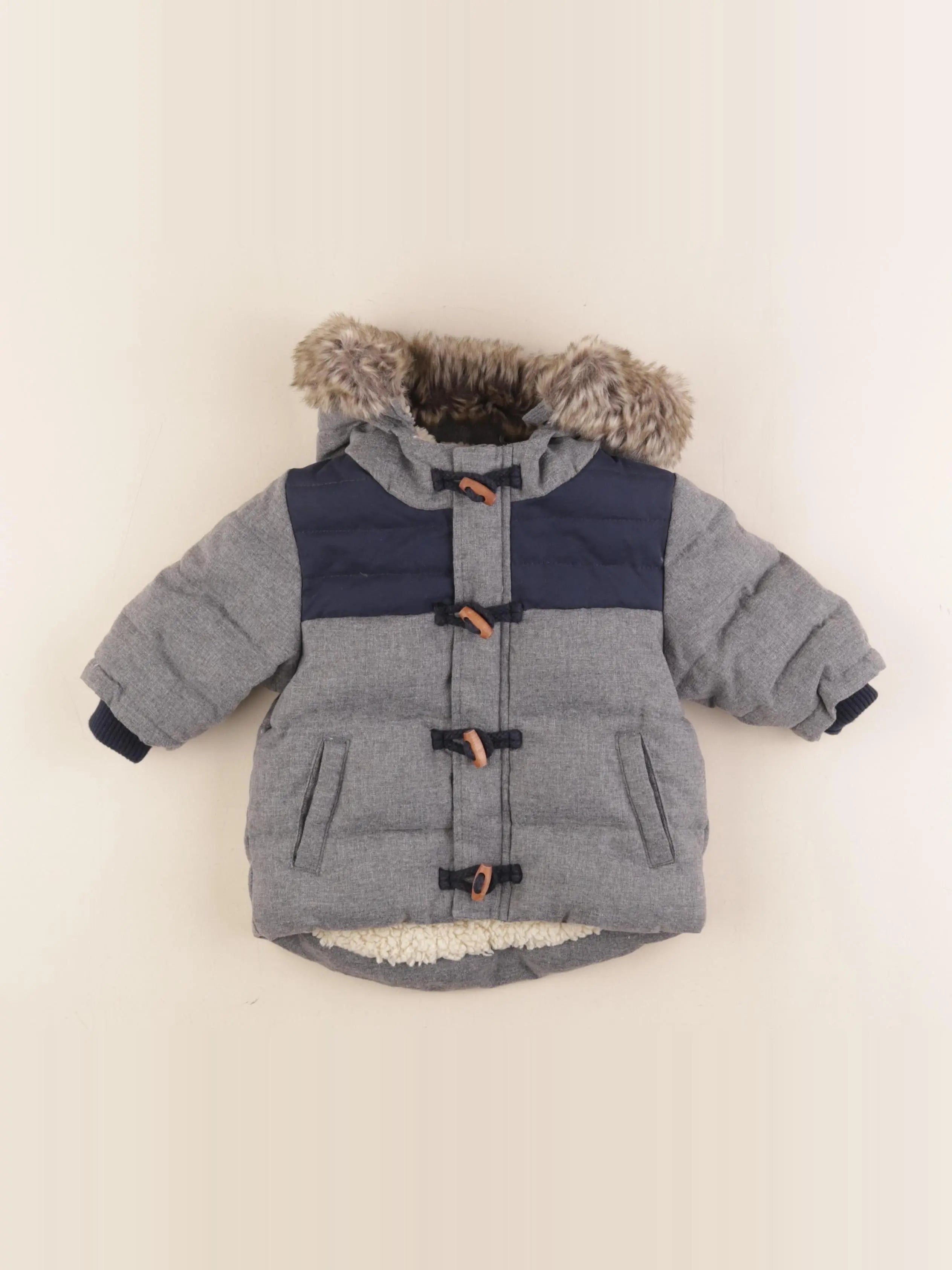 Tape à l'oeil - doudoune gris - 6 mois