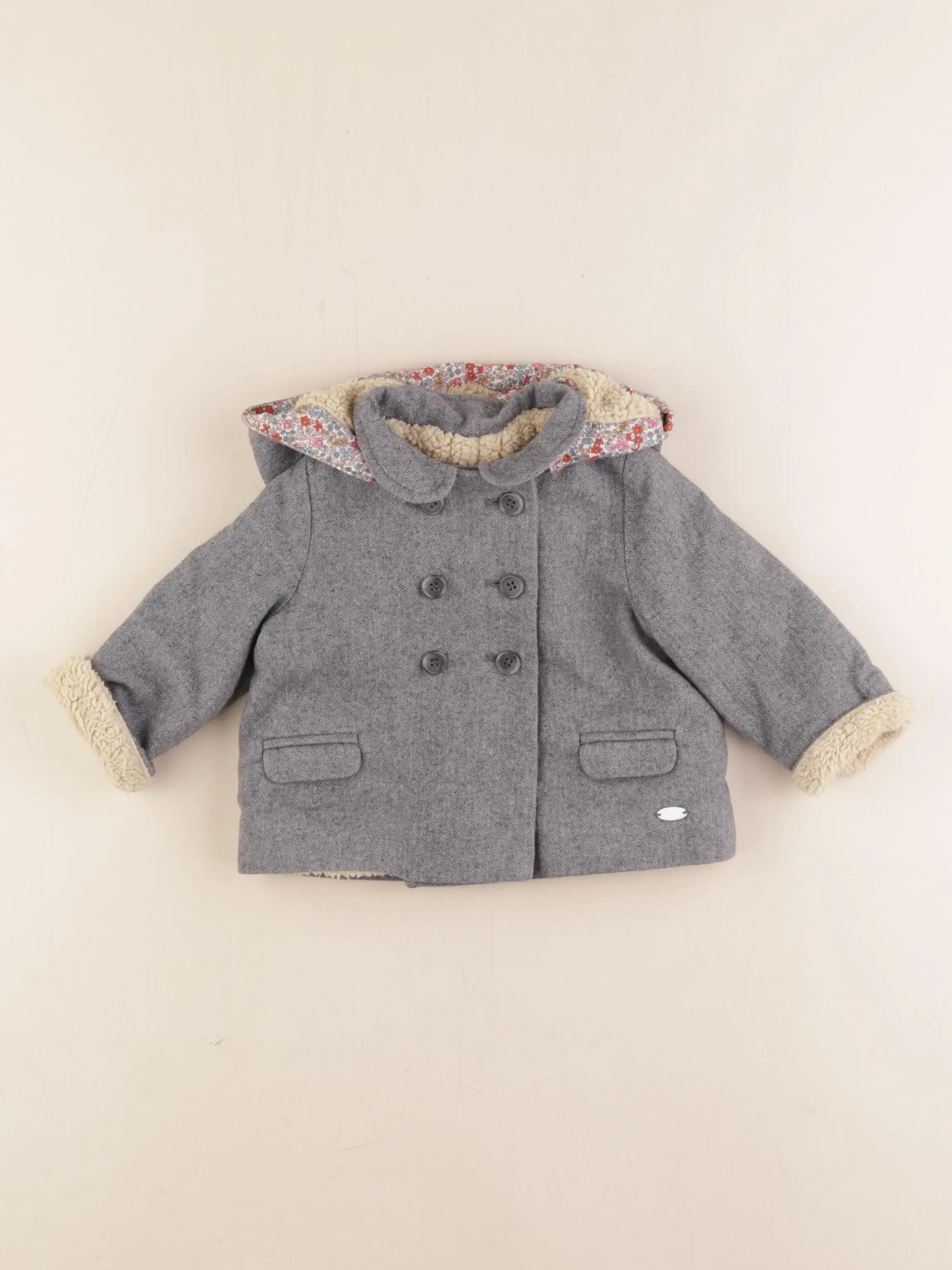 Cyrillus - manteau gris - 6 mois