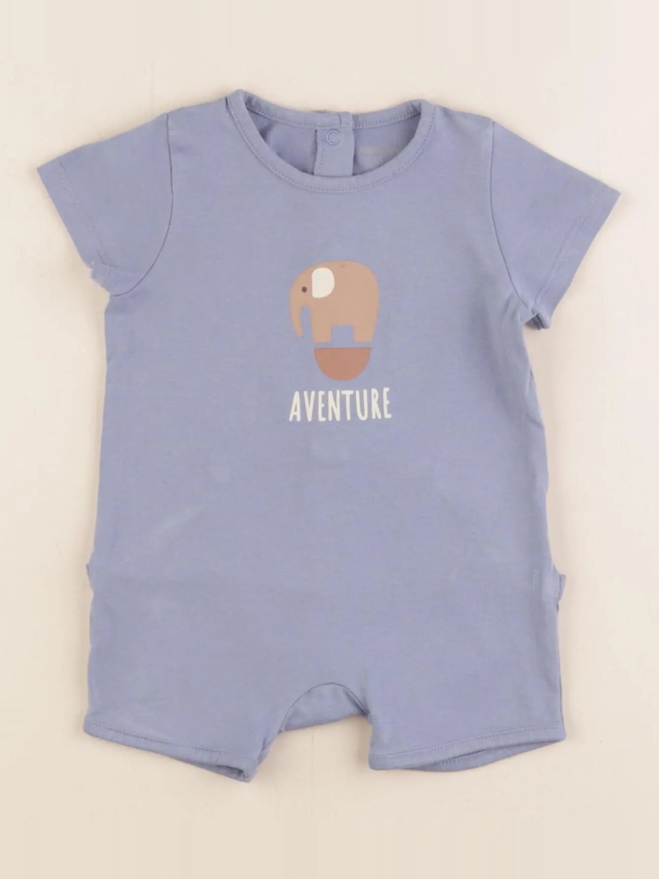 Vertbaudet - pyjama coton bleu - 3 mois