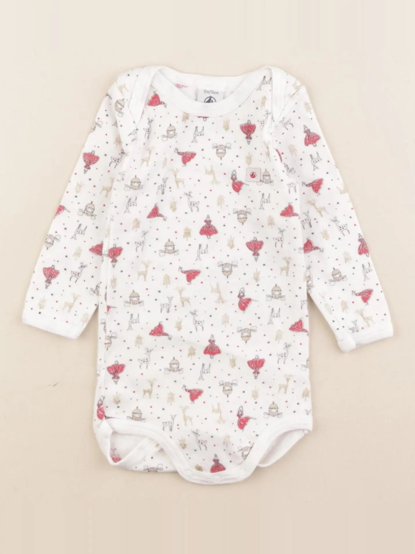 Petit Bateau - body multicolore - 12 mois