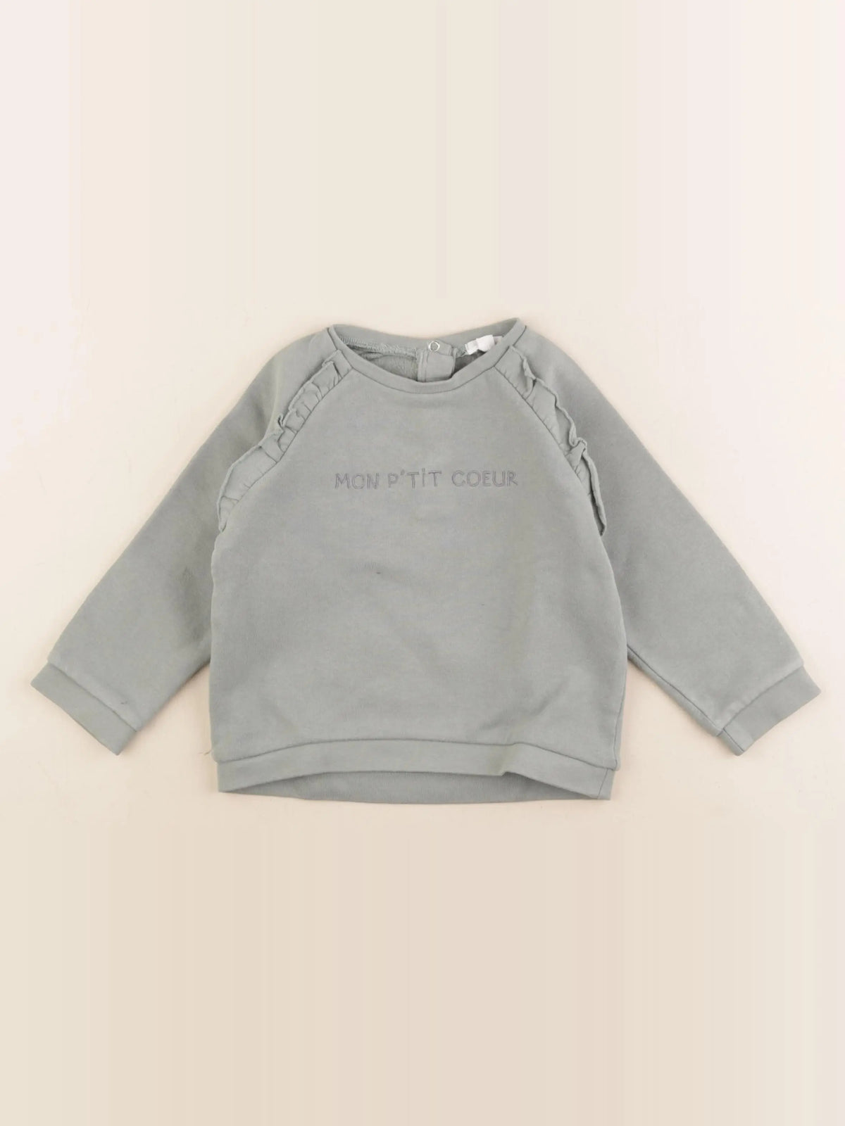 Vertbaudet - sweat vert - 24 mois