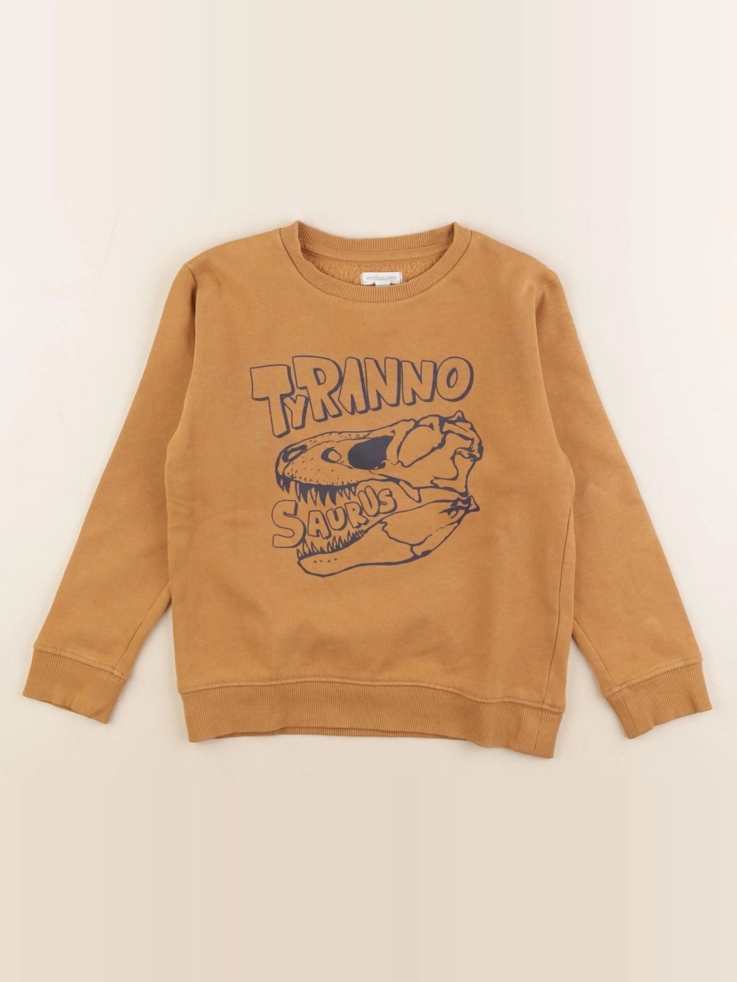 Vertbaudet - sweat marron - 6 ans