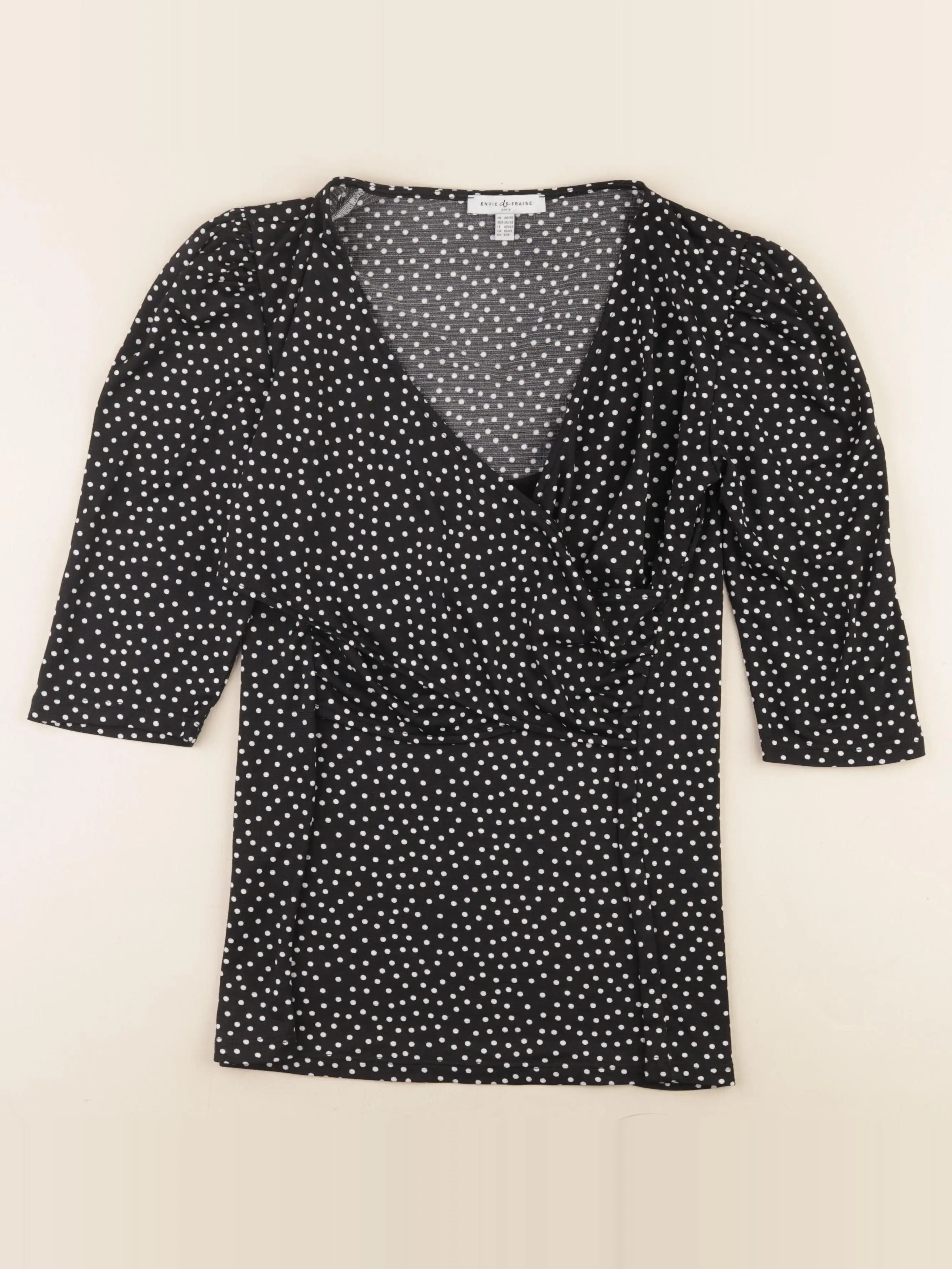 Envie de fraise - blouse allaitement noir - 38 à 40