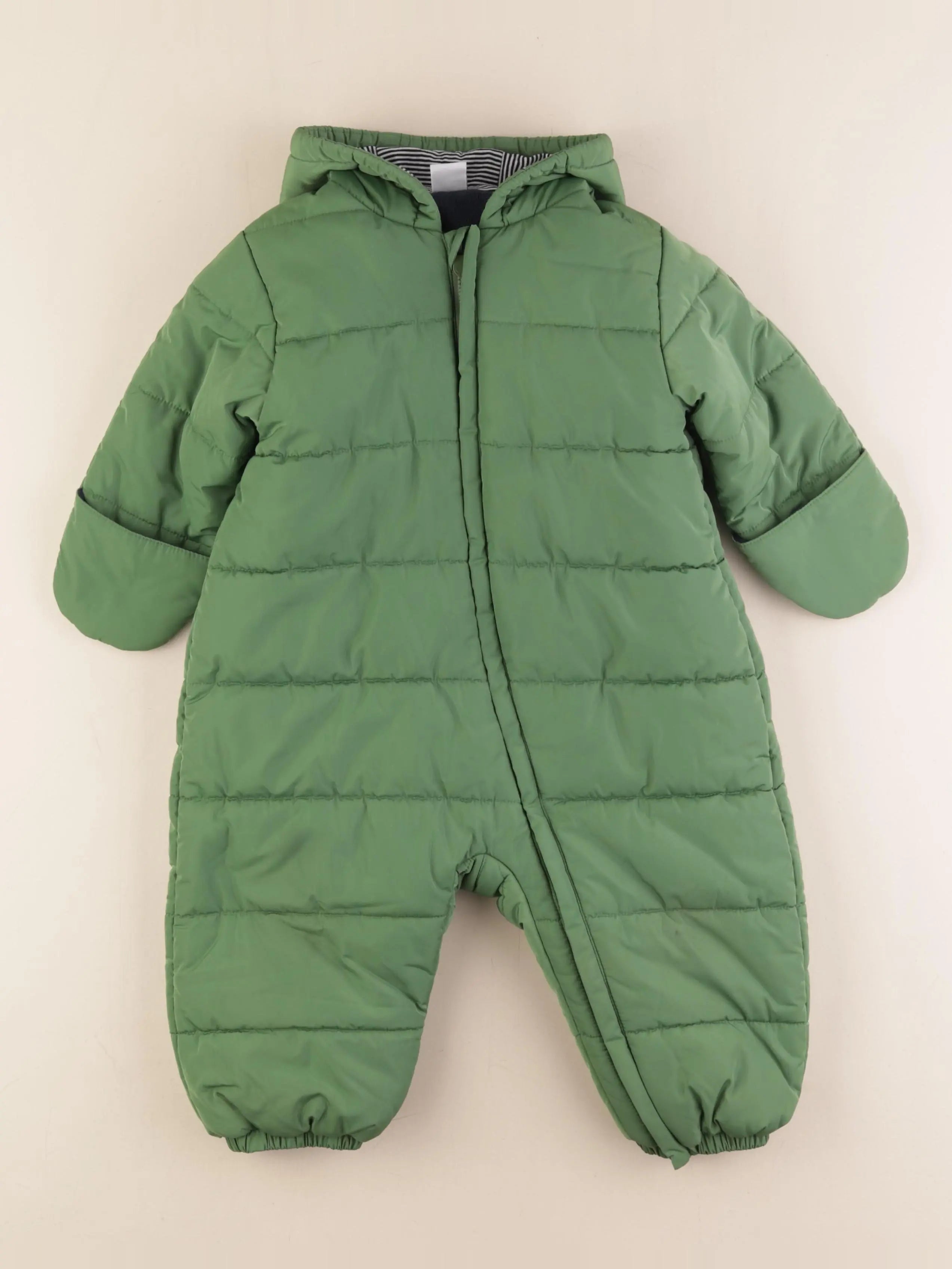 Petit Bateau - combi-pilote vert - 18 mois