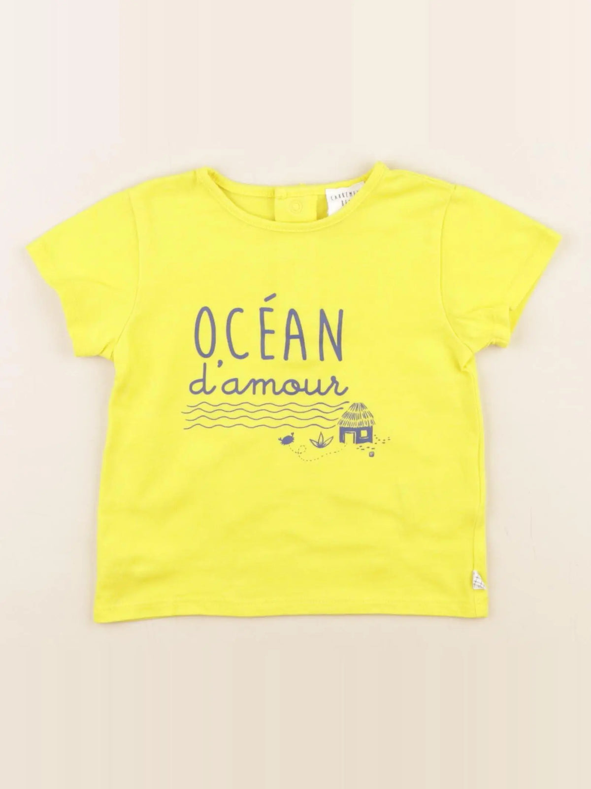 Carrément Beau - tee-shirt jaune - 12 mois