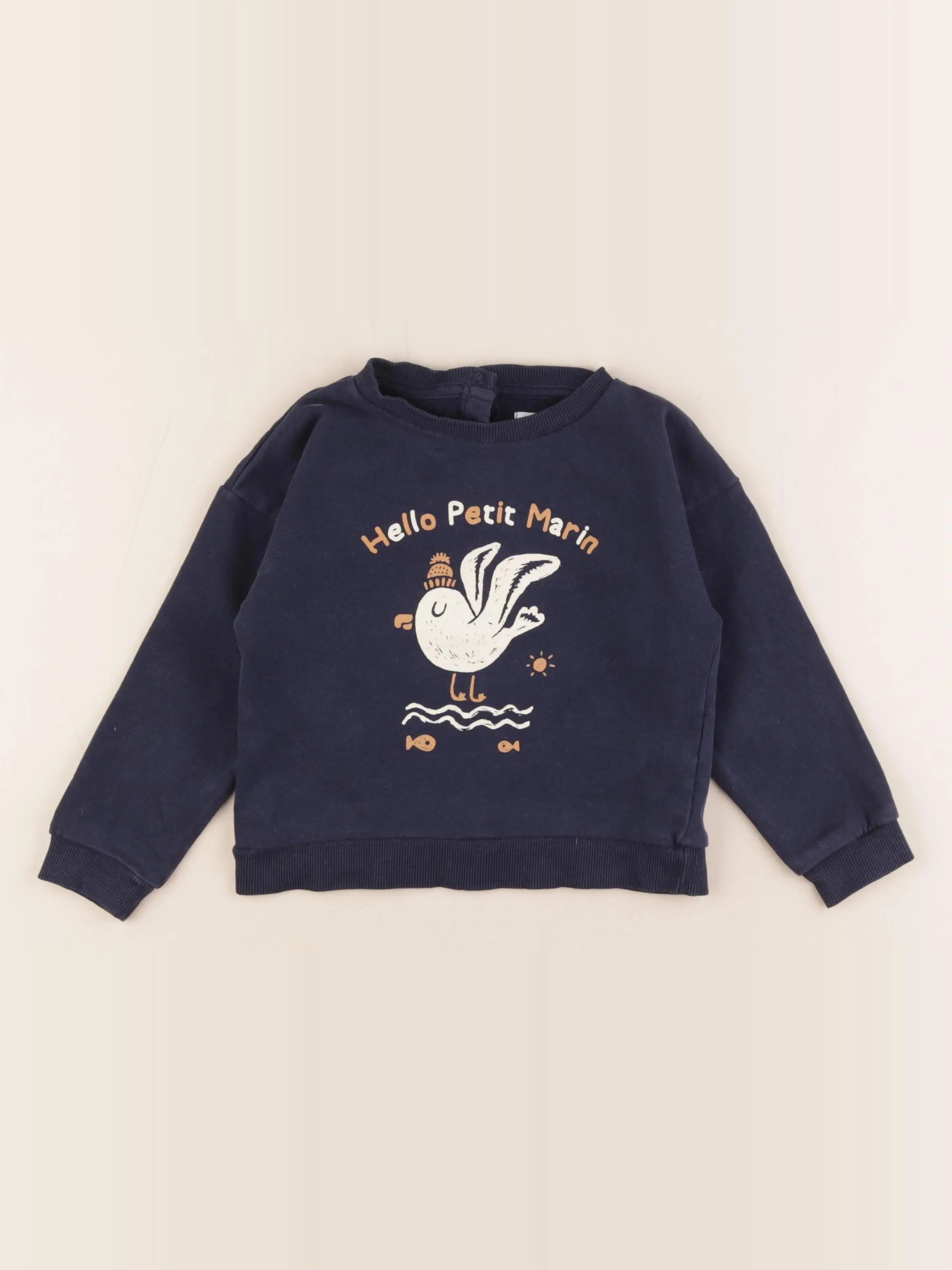 Vertbaudet - sweat bleu - 36 mois