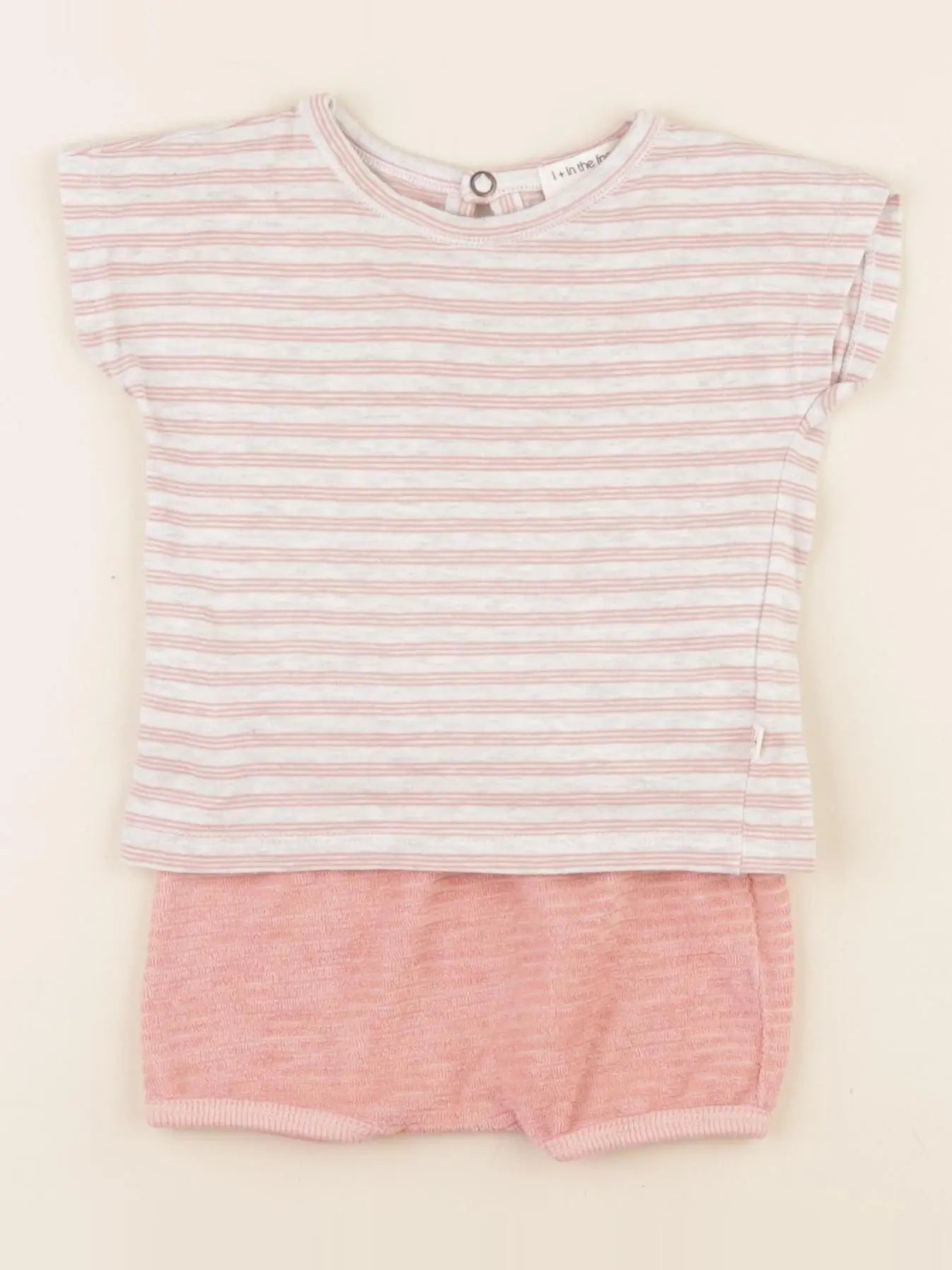 1+ In the family - ensemble rose, gris - 6 mois