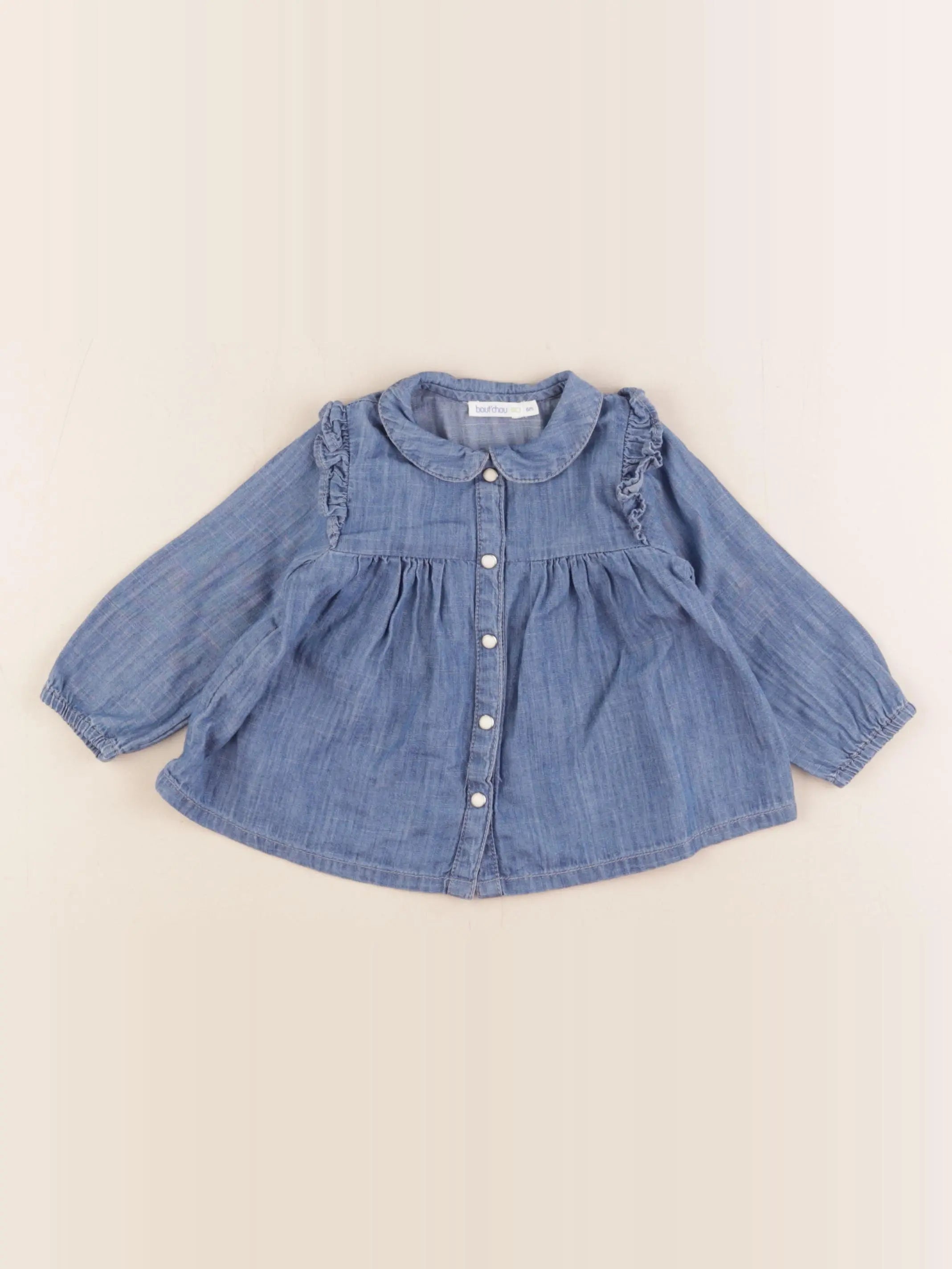Boutchou - blouse bleu - 6 mois