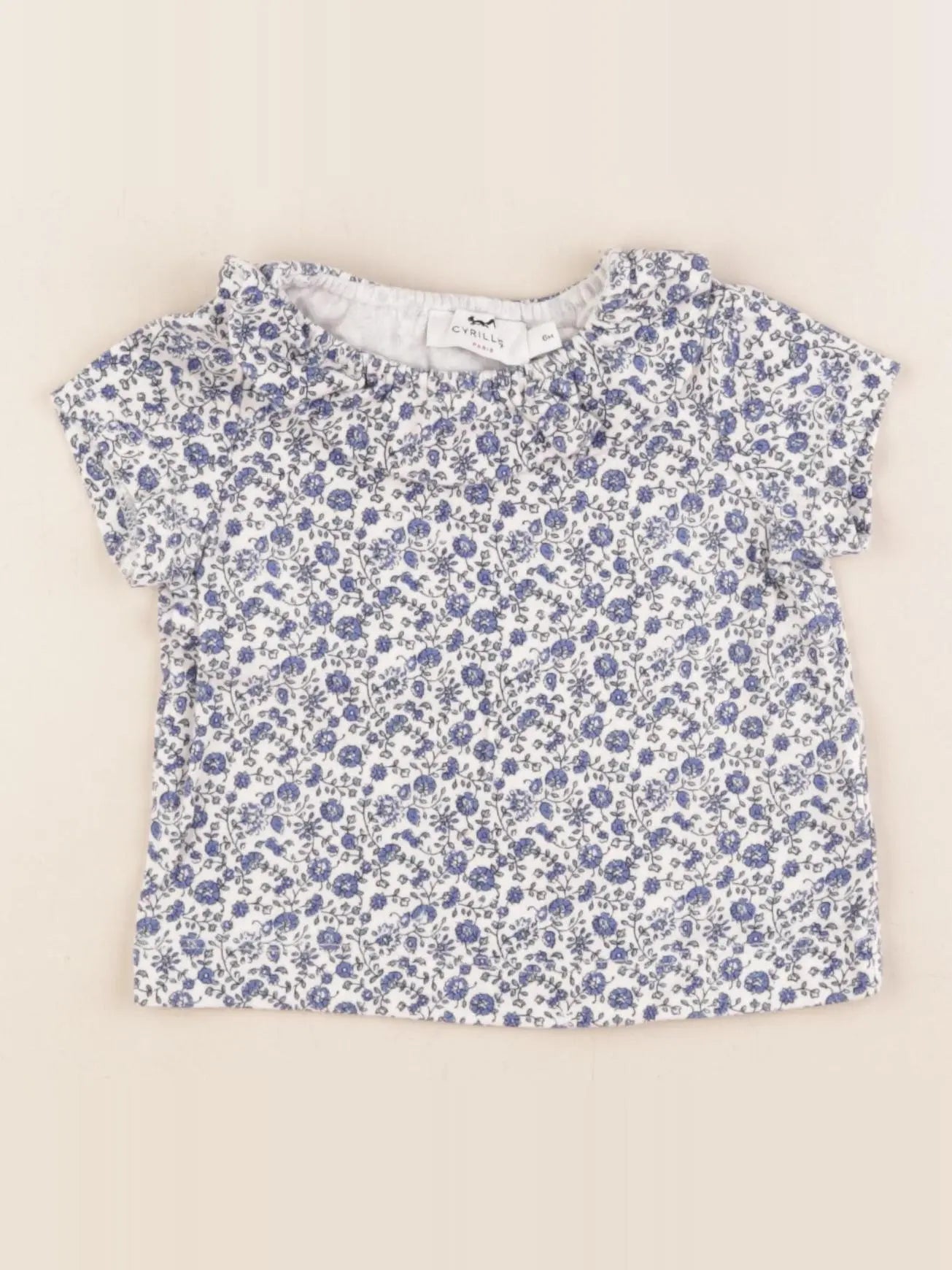 Cyrillus - tee-shirt bleu - 6 mois