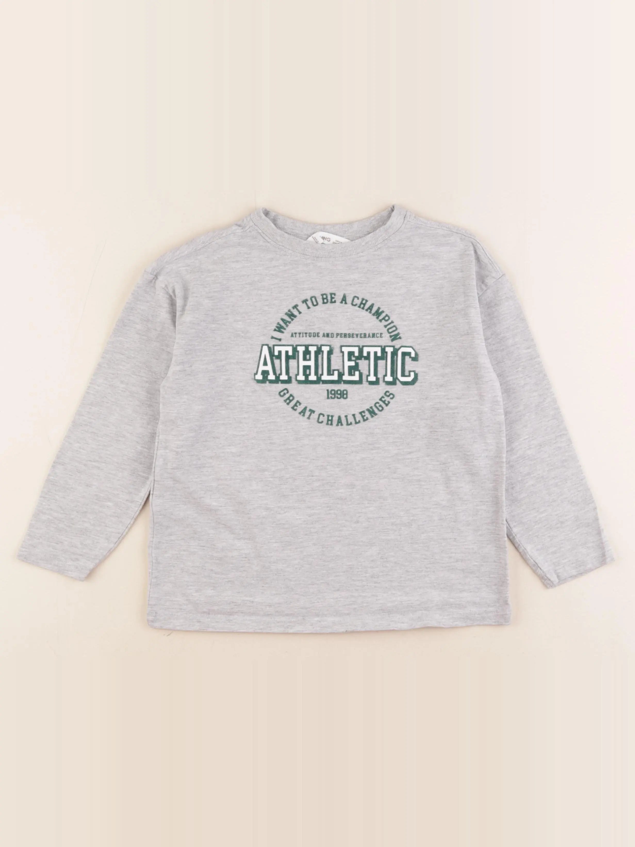 Mango - tee-shirt gris - 5/6 ans