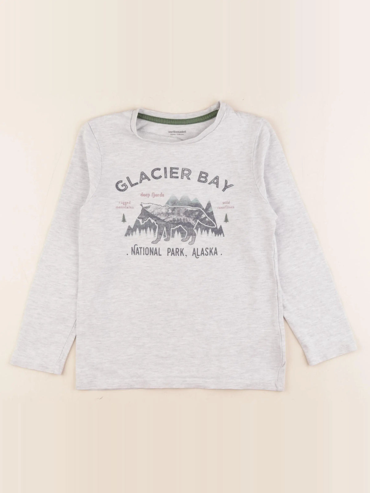 Vertbaudet - tee-shirt gris - 8 ans