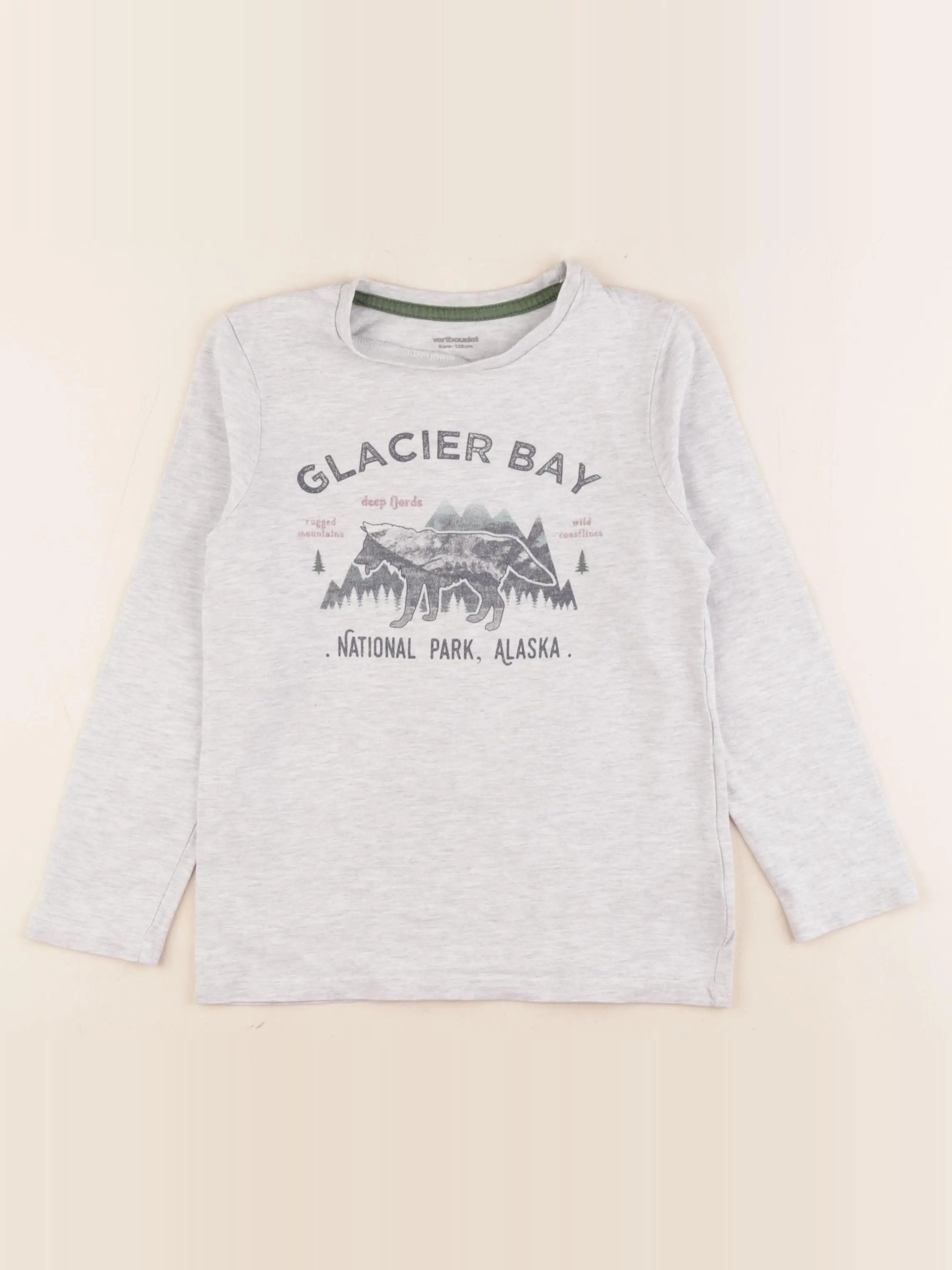 Vertbaudet - tee-shirt gris - 8 ans