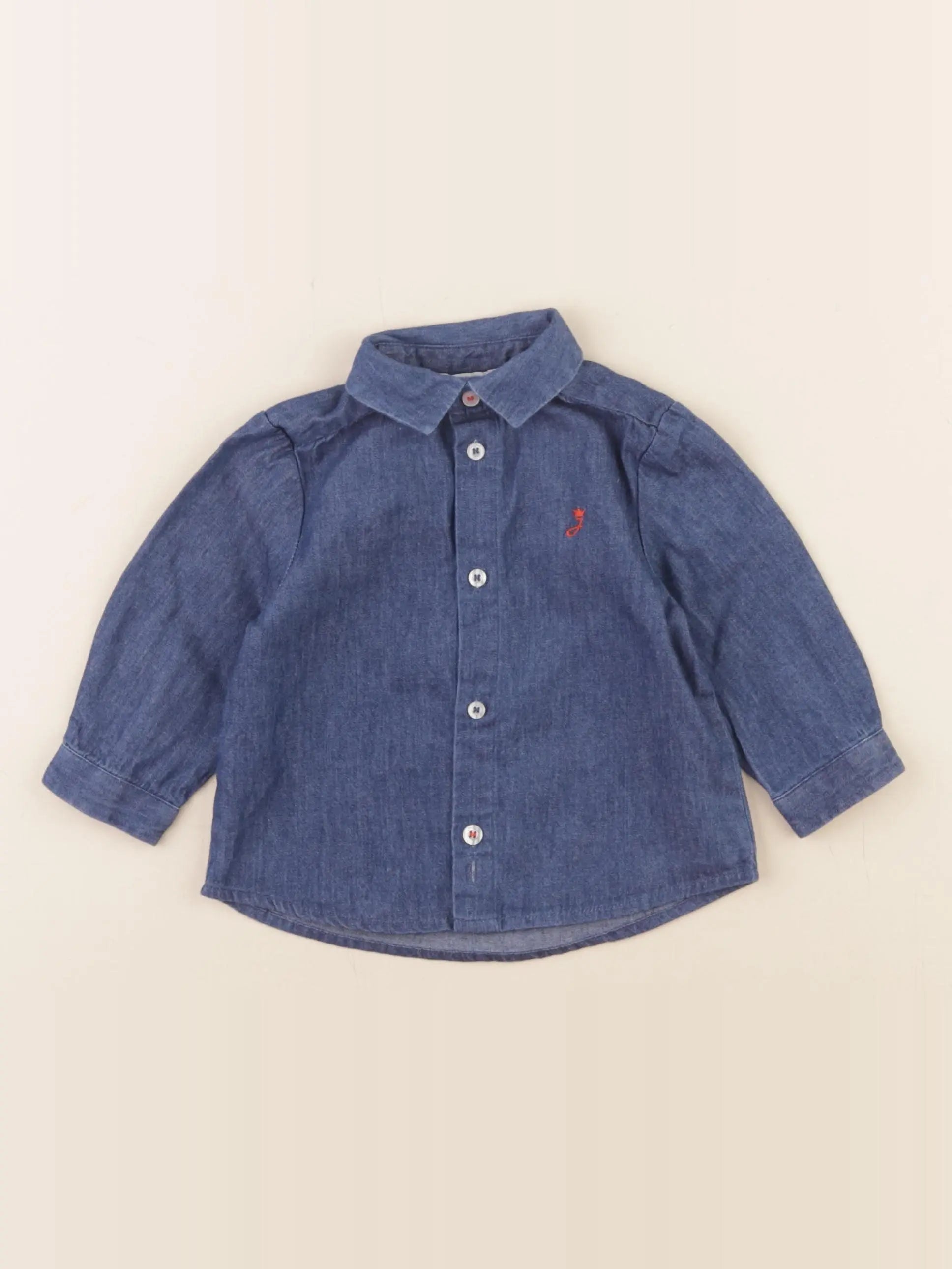 Jacadi - blouse bleu - 6 mois