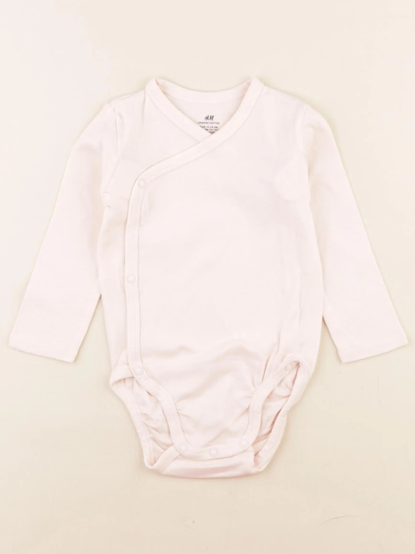 H&M - body rose - 6/9 mois