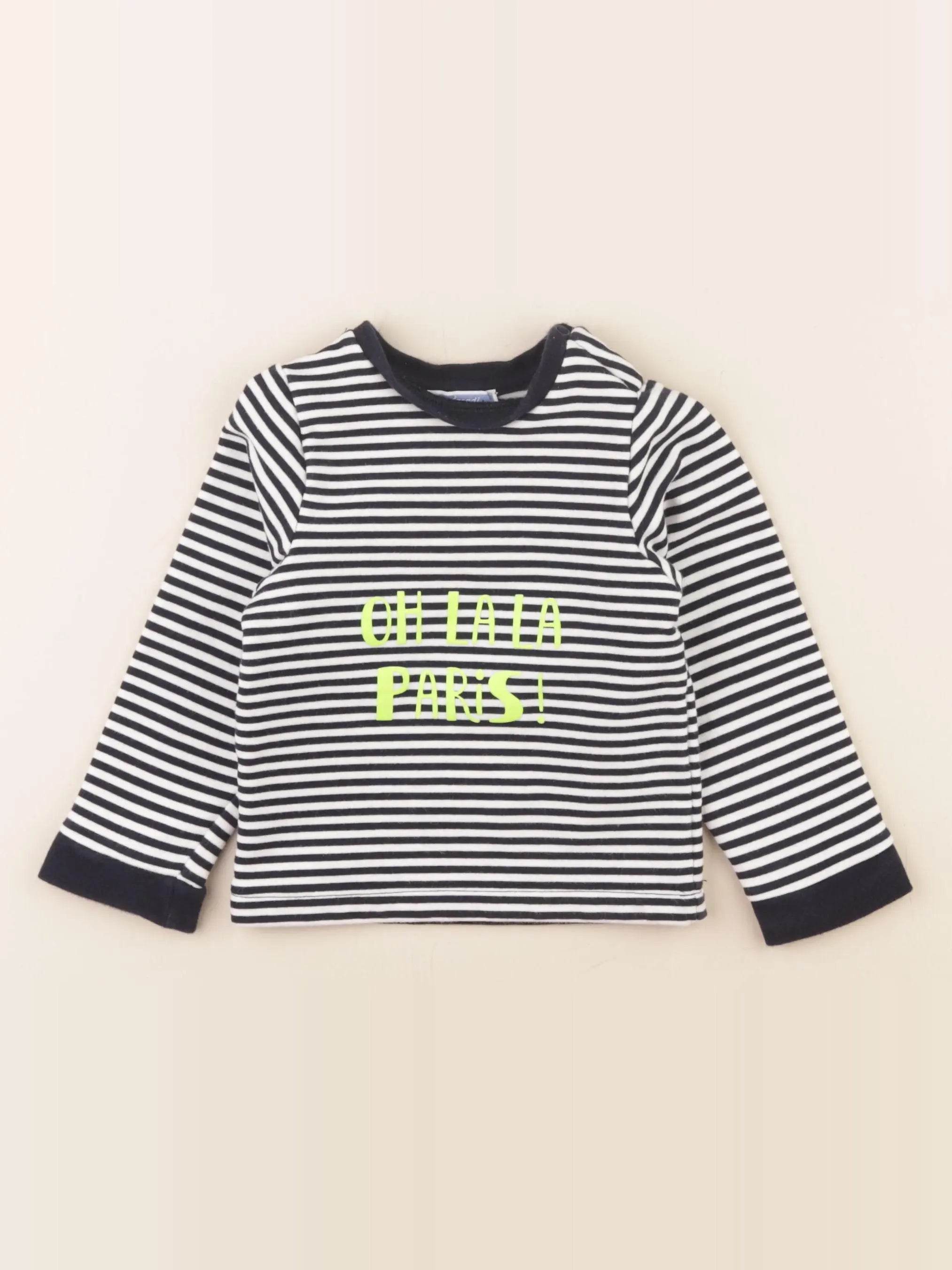 Jacadi - sweat bleu, blanc - 24 mois