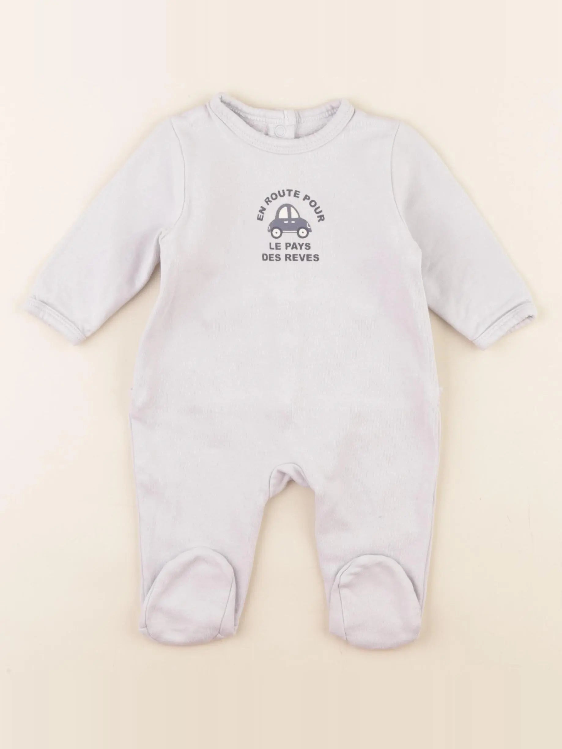 Vertbaudet - pyjama coton bleu - 3 mois