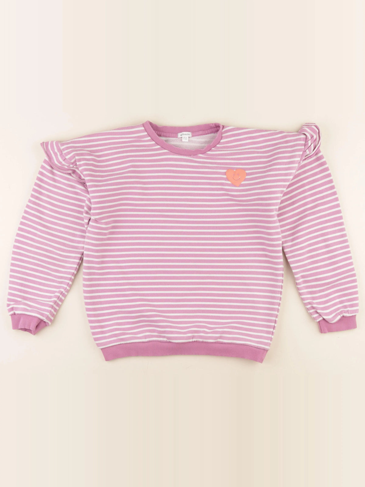 Vertbaudet - sweat rose - 14 ans