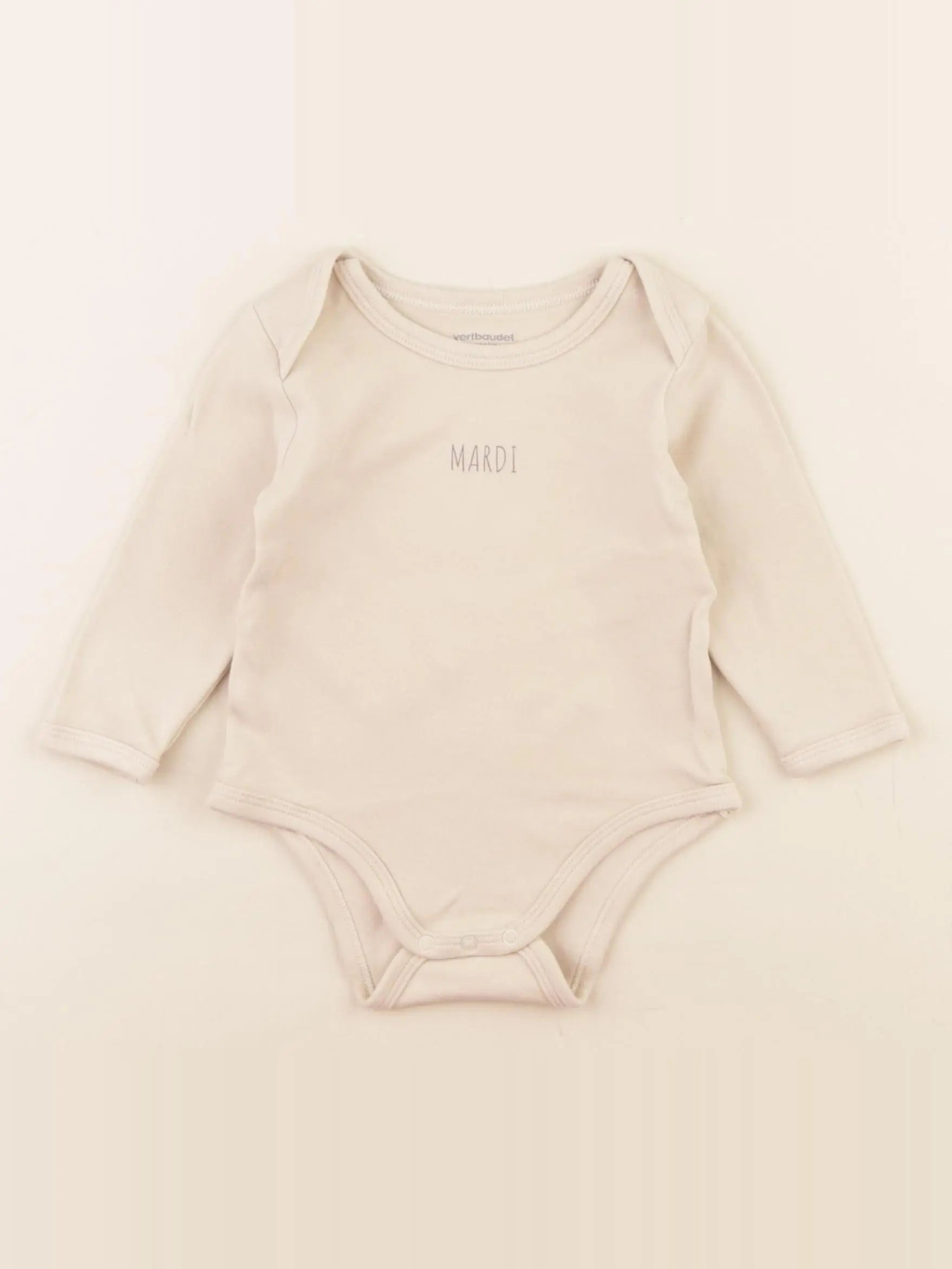 Vertbaudet - body marron - 12 mois
