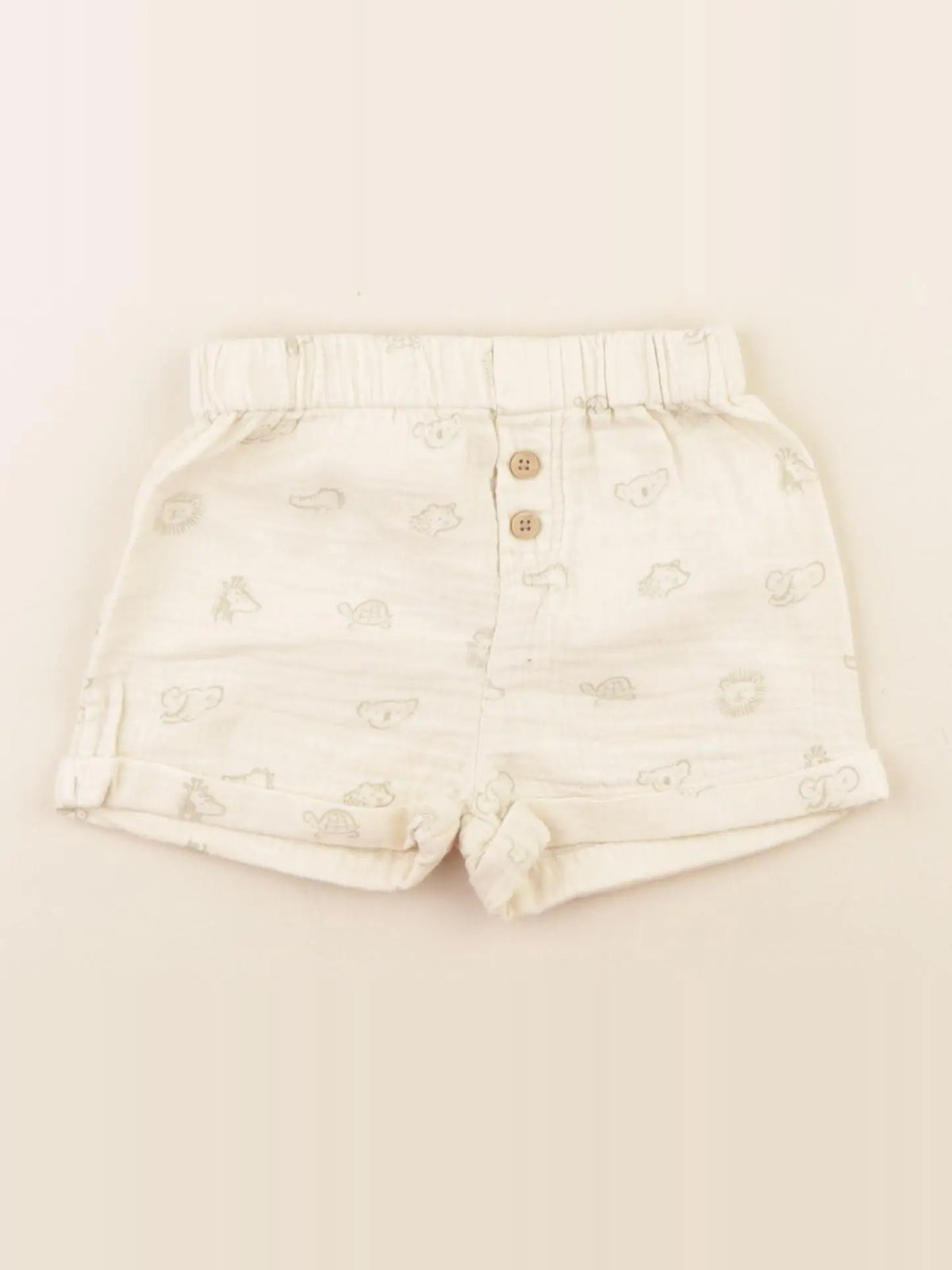 Vertbaudet - short beige - 12 mois