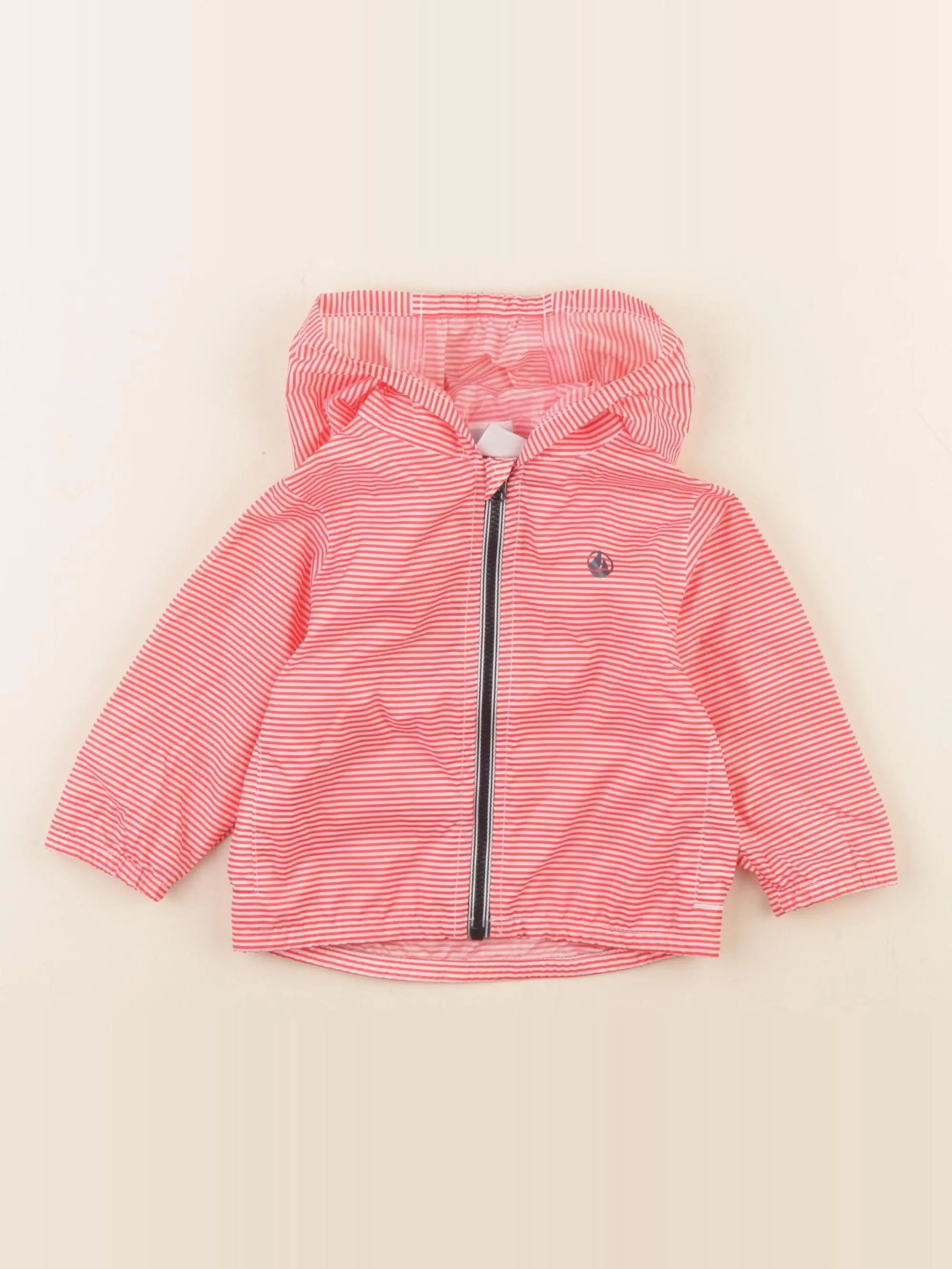Petit Bateau - coupe-vent rouge - 6 mois