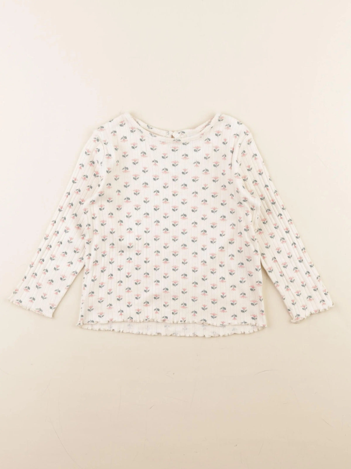 H&M - tee-shirt beige - 2/3 ans