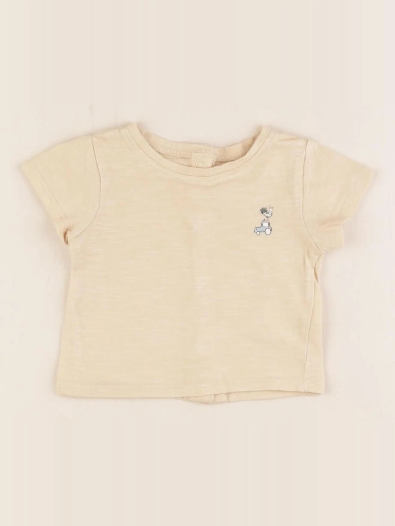 Vertbaudet - tee-shirt jaune - 1 mois