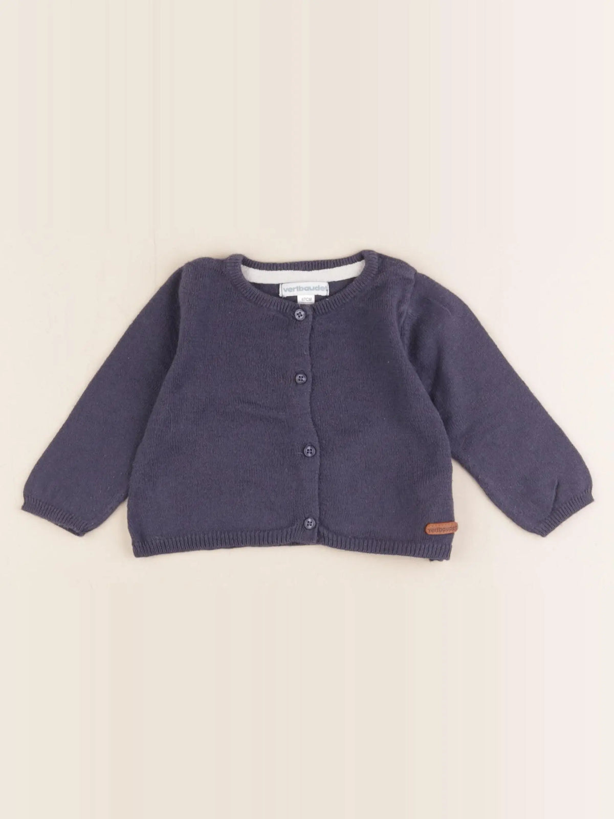 Vertbaudet - gilet bleu - 6 mois