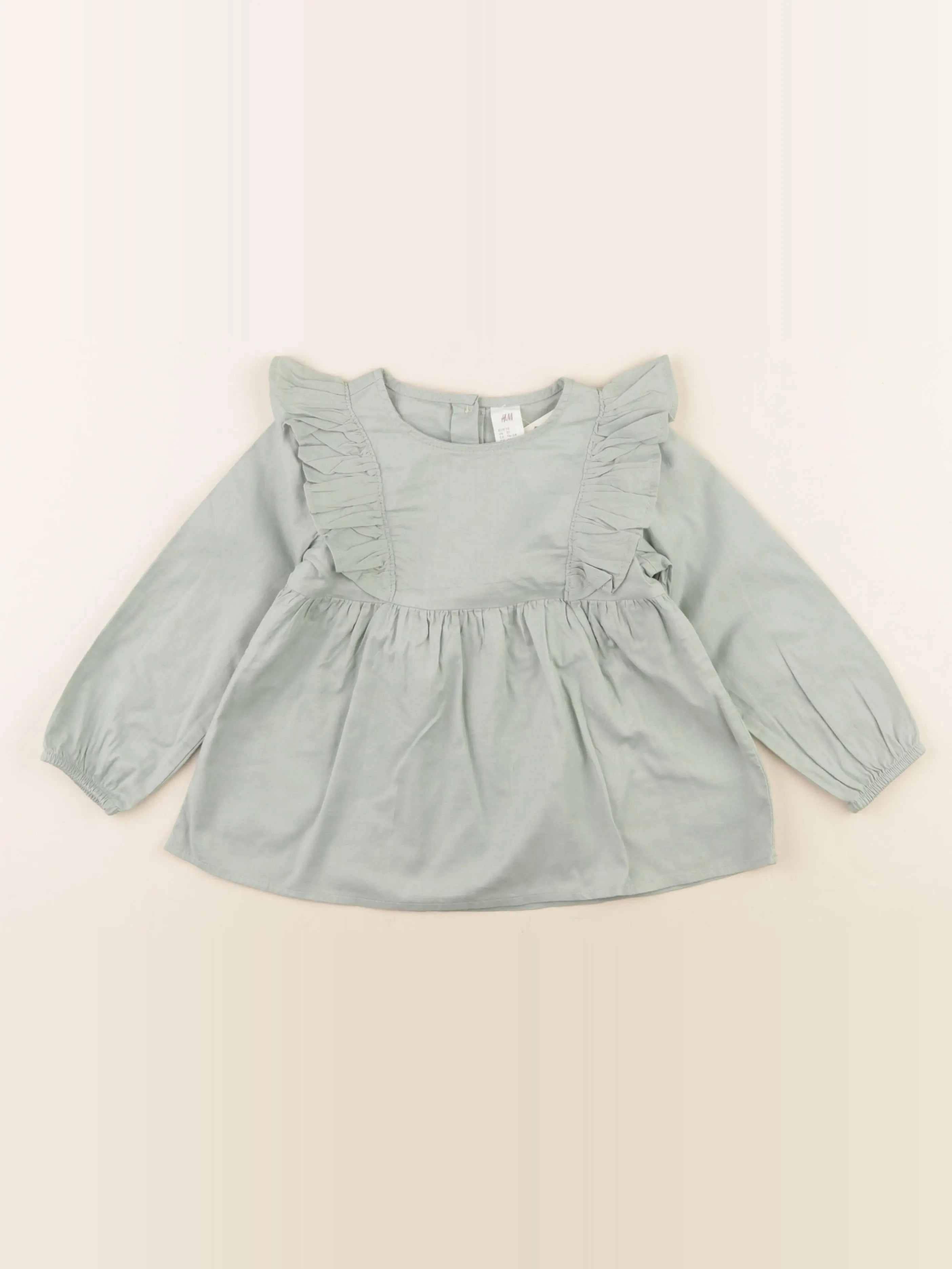 H&M - blouse vert - 18/24 mois