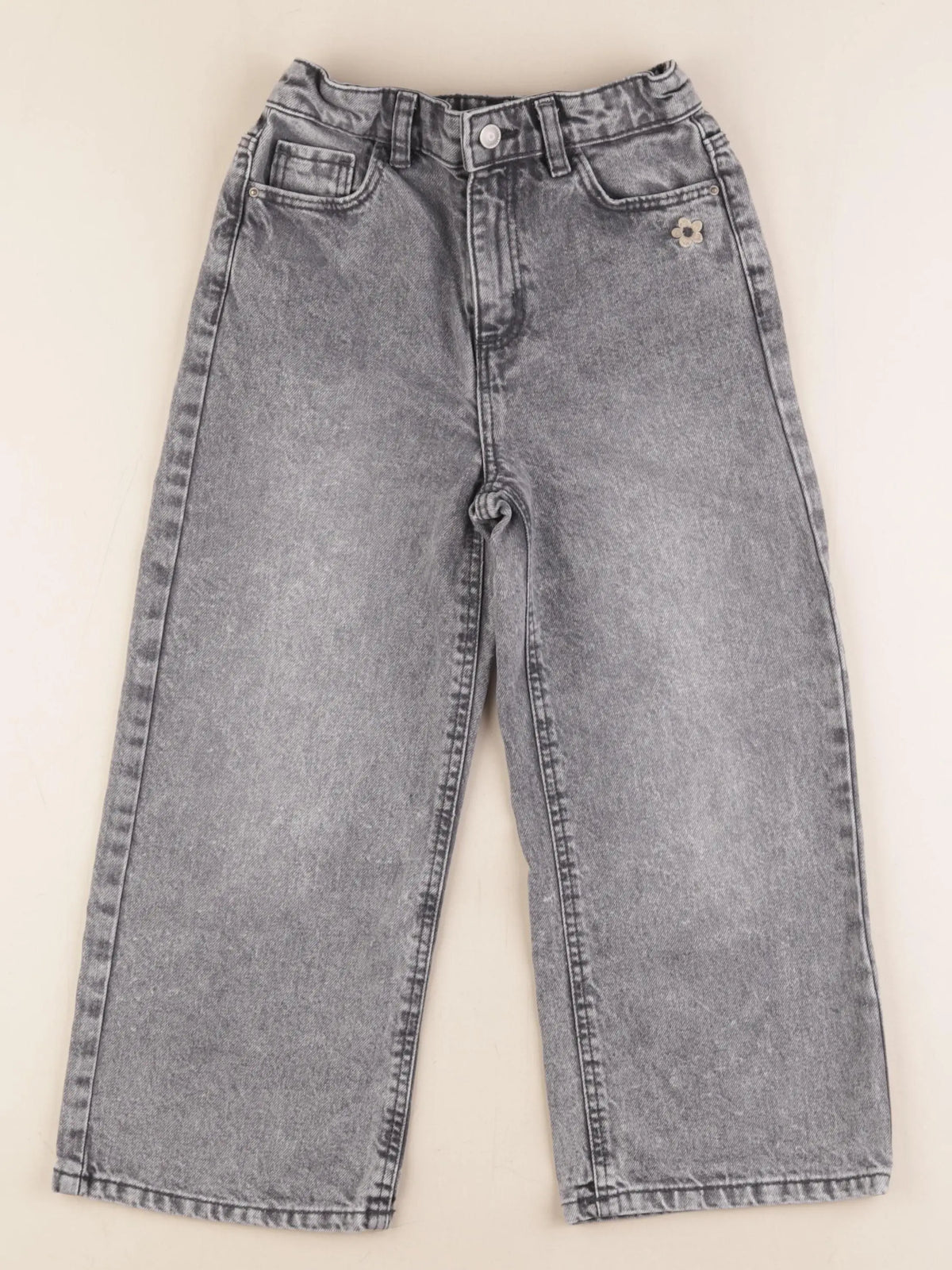 Vertbaudet - jean gris - 7 ans